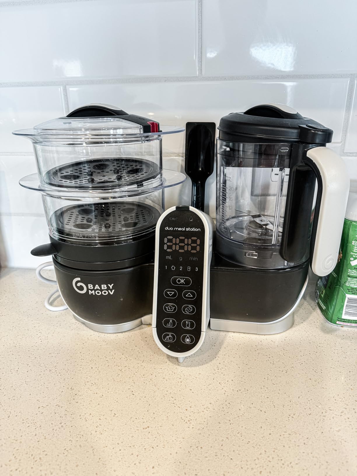 Babymoov Duo Meal Station: 6-in-1 Baby Food Maker | Steams, Blends, Warms, Defrosts, Sterilizes, and More | 74oz | LDC Control Panel | BPA-Free | Dishwasher Safe | Nutritionist Approved customer photo 2