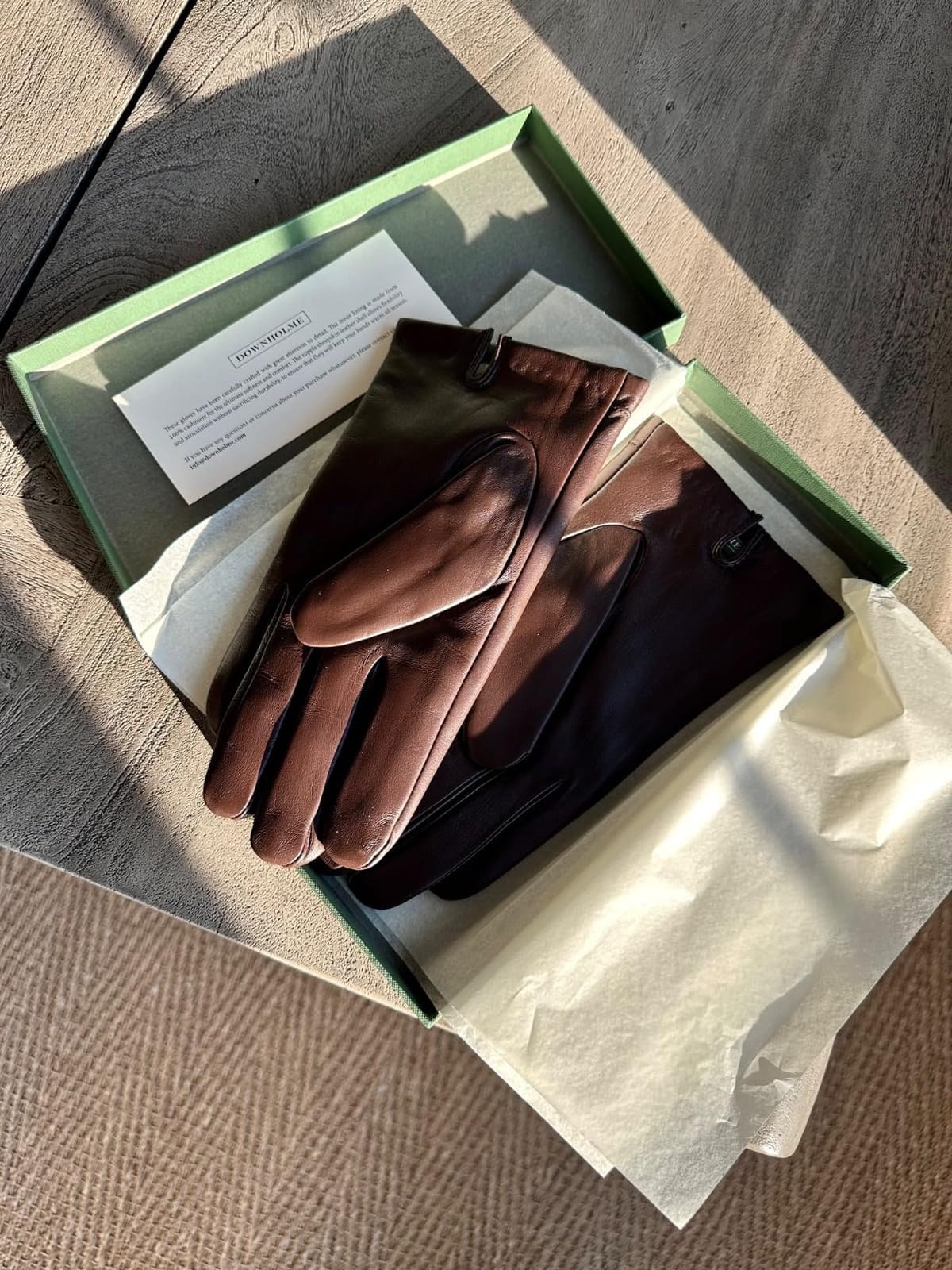 Downholme Classic Leather Cashmere Lined Gloves for Men customer photo 1