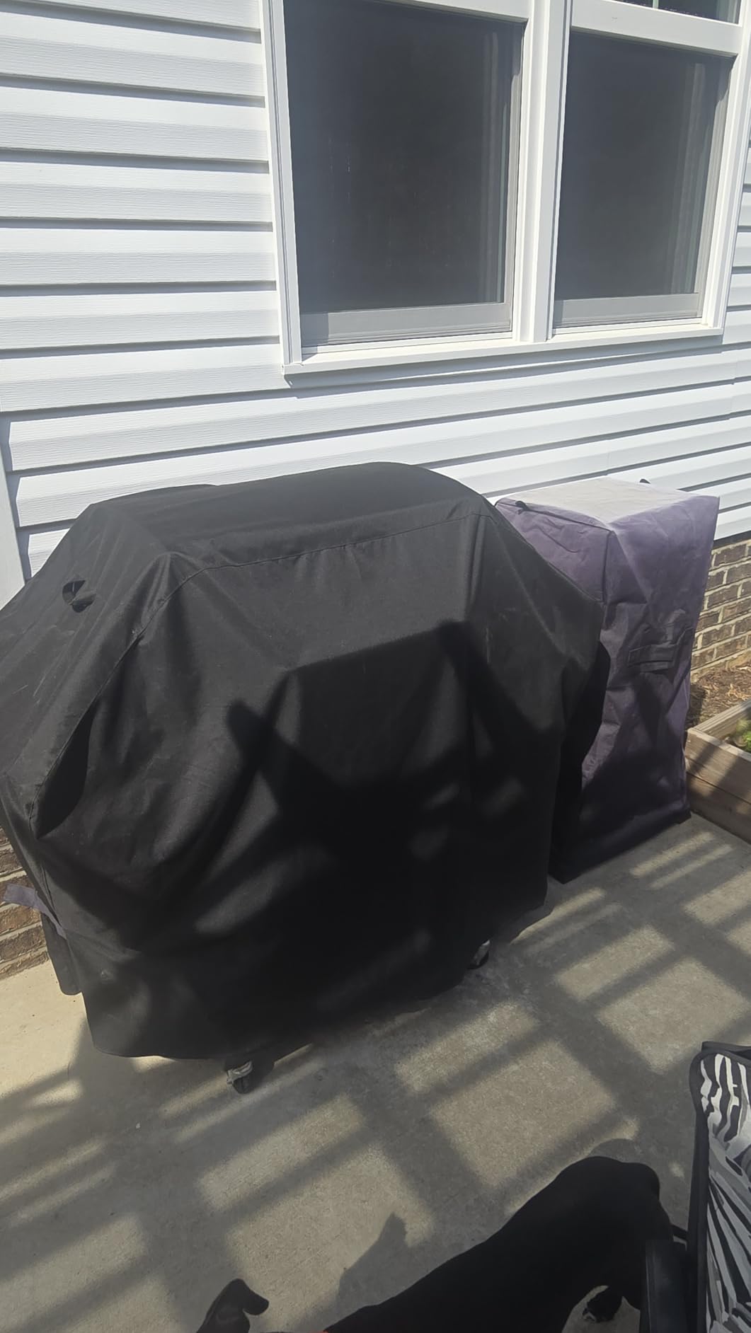 SunPatio 55 Inch Grill Cover for Outdoor Grill Heavy Duty Waterproof, Black customer photo 1