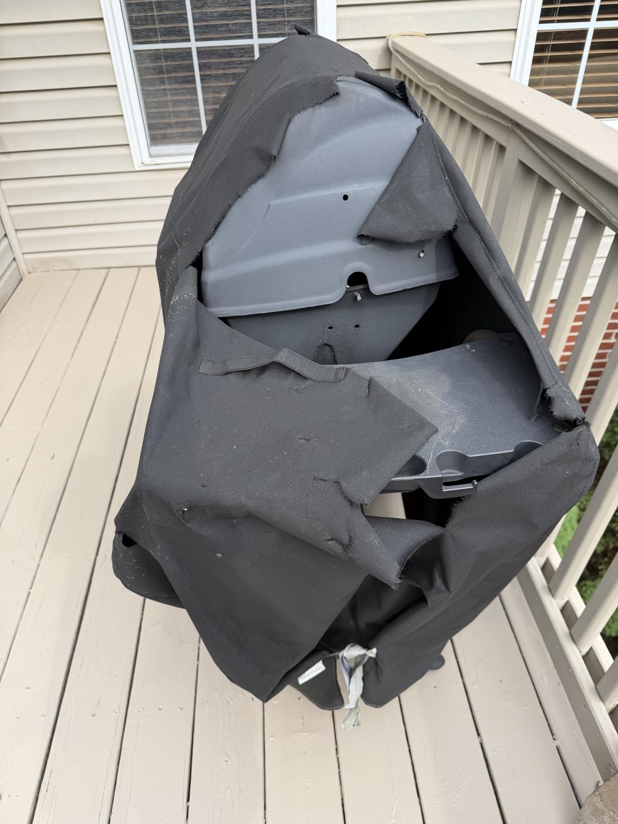 SunPatio 55 Inch Grill Cover for Outdoor Grill Heavy Duty Waterproof, Black customer photo 2