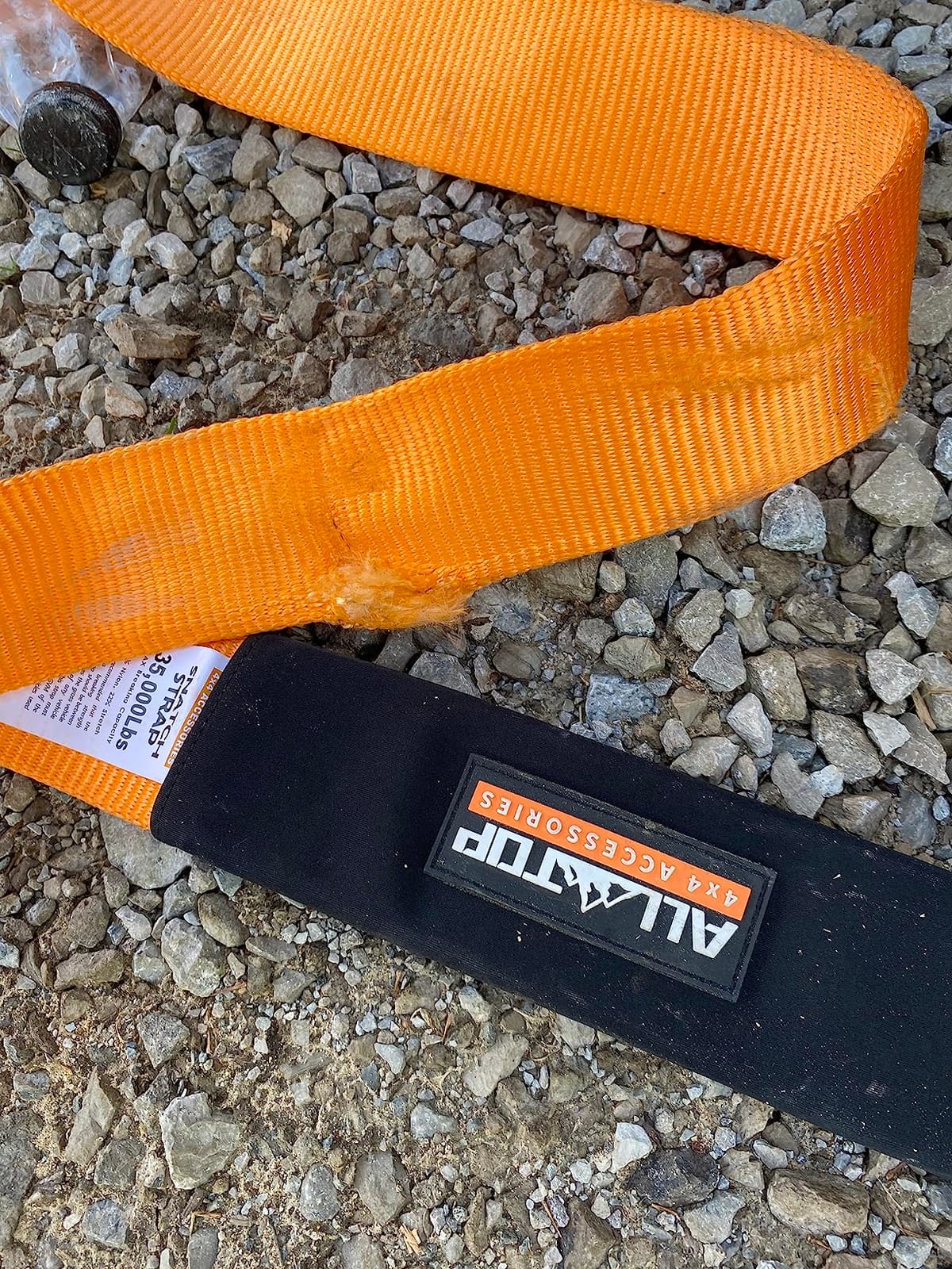 ALL-TOP Heavy Duty Tow Strap Recovery Strap Kit : 3 inch x 30 ft (35,000 lbs) 100% Nylon and 22% Elongation Snatch Strap + 3/4 D Ring Shackles (2pcs) + Storage Bag customer photo 2