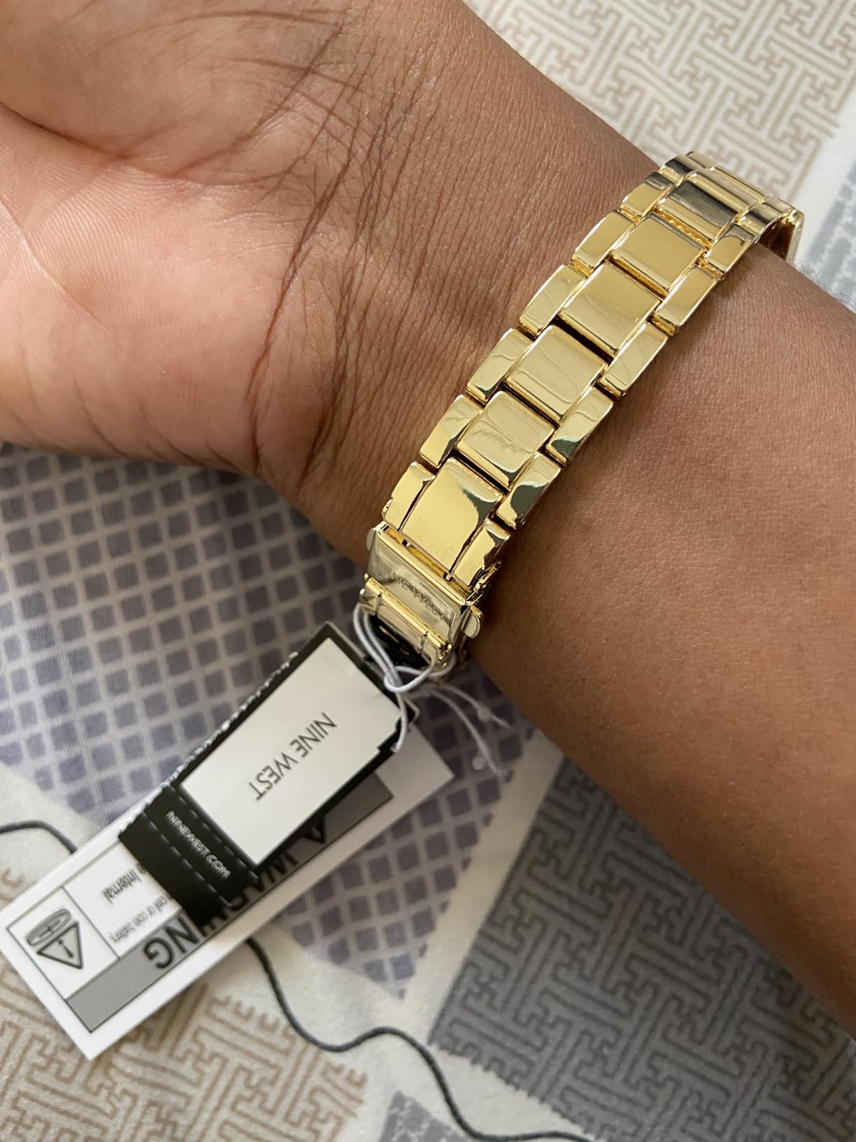 Nine West Women's Crystal Accented Bracelet Watch customer photo 2