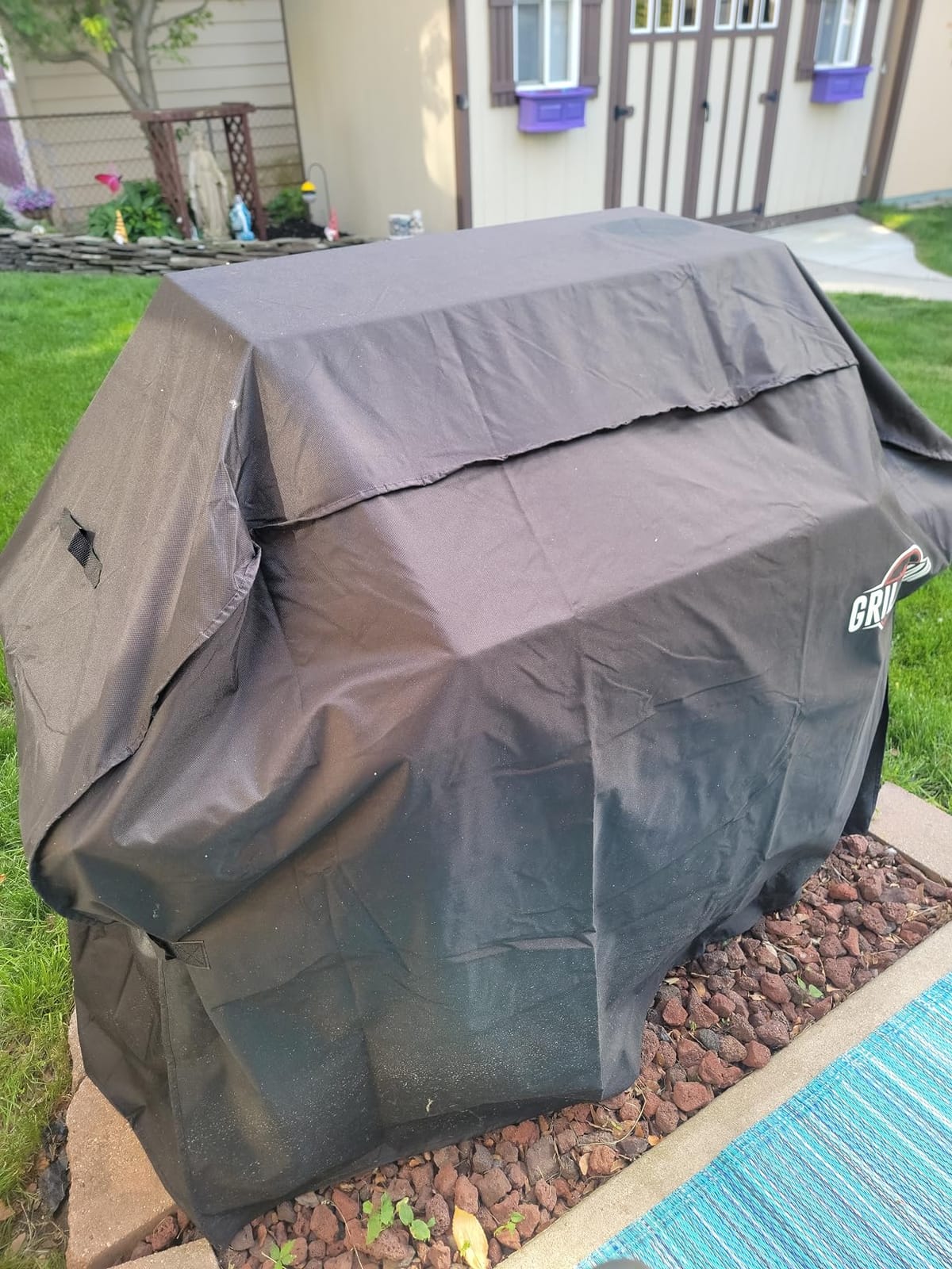 Grillman Grill Cover, BBQ Outdoor Grill Covers, Charcoal, Gas Grills, Waterproof, Rip-Proof, Weather-Resistant, Anti-UV, Barbecue Cover for Weber, Genesis, Charbroil, Nexgrill, etc (Black, 58 Inch) customer photo 2