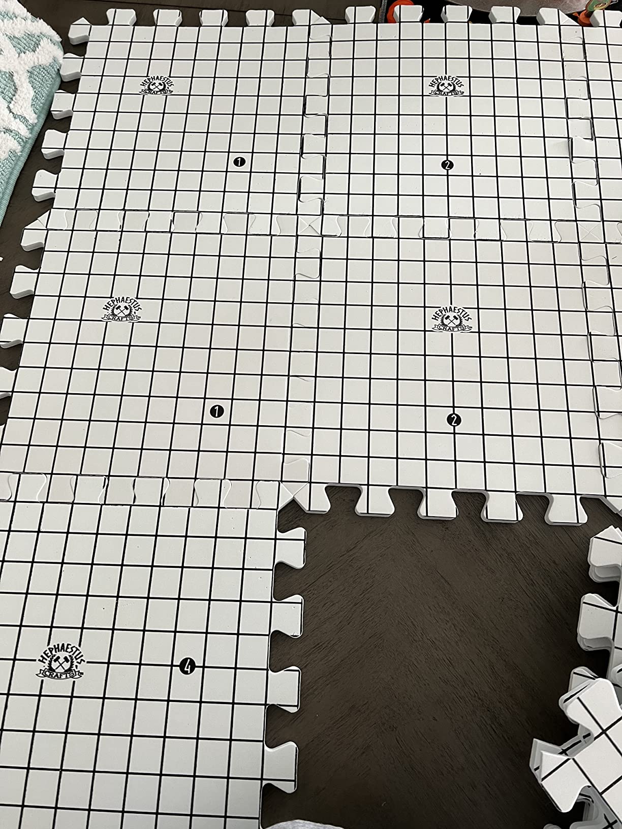 Hephaestus Crafts Blocking Mats for Knitting - Pack of 9 GRAY Blocking Boards with Grids for Needlepoint or Crochet. 150 T-pins customer photo 1