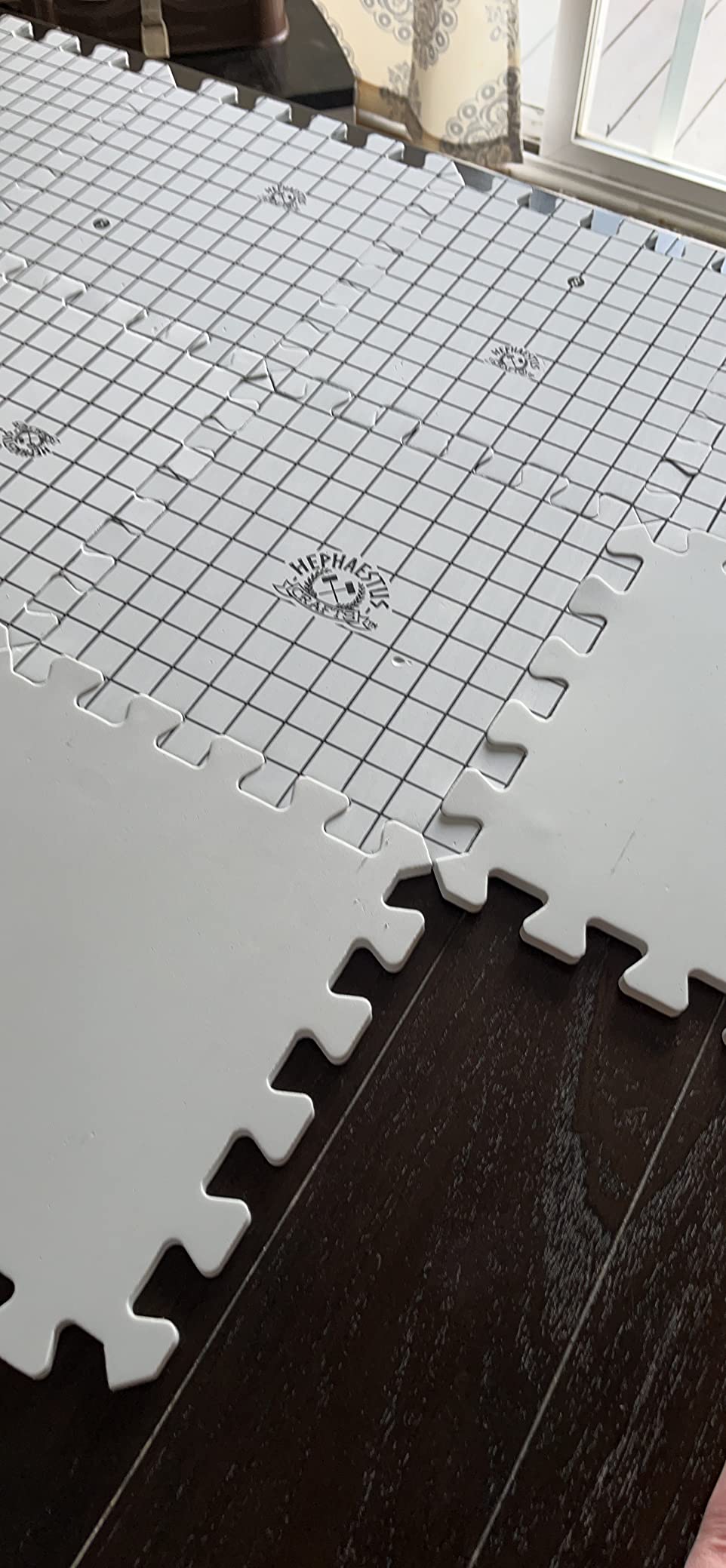 Hephaestus Crafts Blocking Mats for Knitting - Pack of 9 GRAY Blocking Boards with Grids for Needlepoint or Crochet. 150 T-pins customer photo 2
