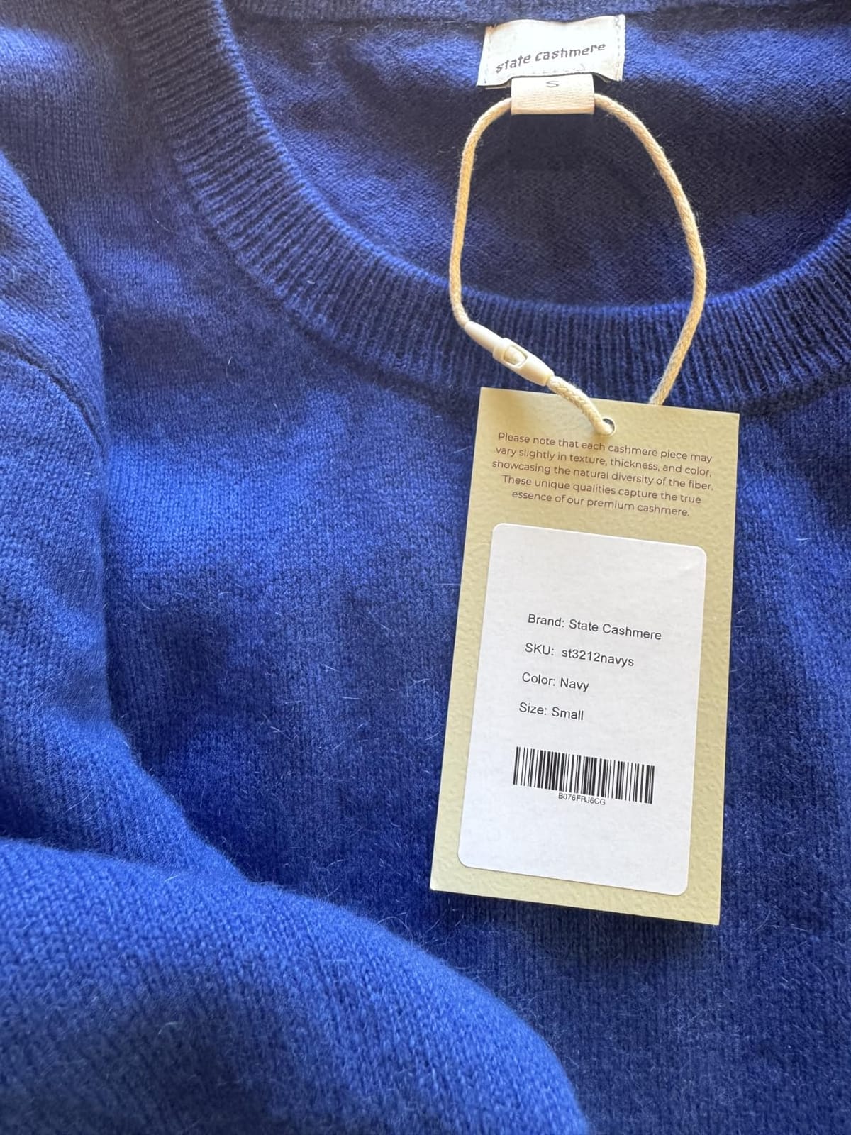 State Cashmere Women’s Essential Crewneck Sweater 100% Pure Cashmere Classic Long Sleeve Pullover customer photo 2