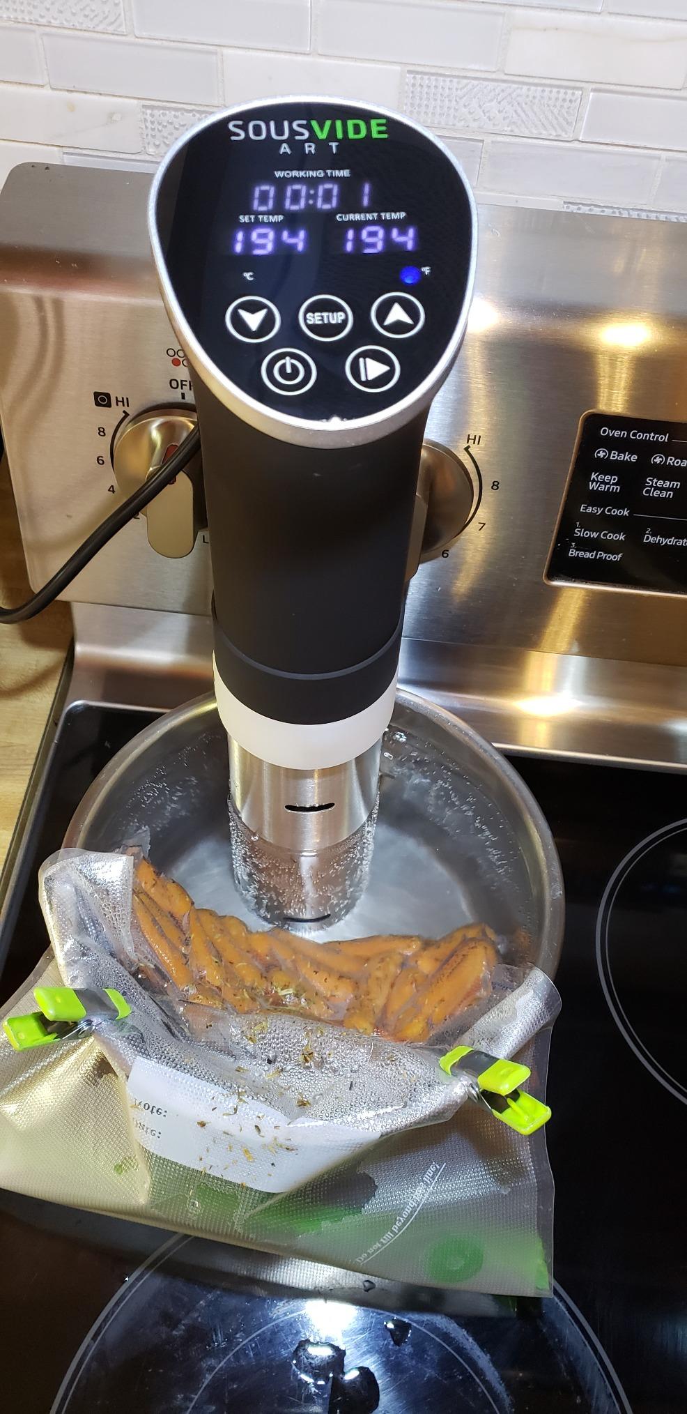 SOUSVIDE ART Sous Vide Cooker Kit - 1000W Immersion Circulator - 15 Vacuum Bags, Pump, Digital Timer and Temperature Control; Complete Sous Vide Machine Cooking Kit for Home Chefs and Beginners customer photo 1