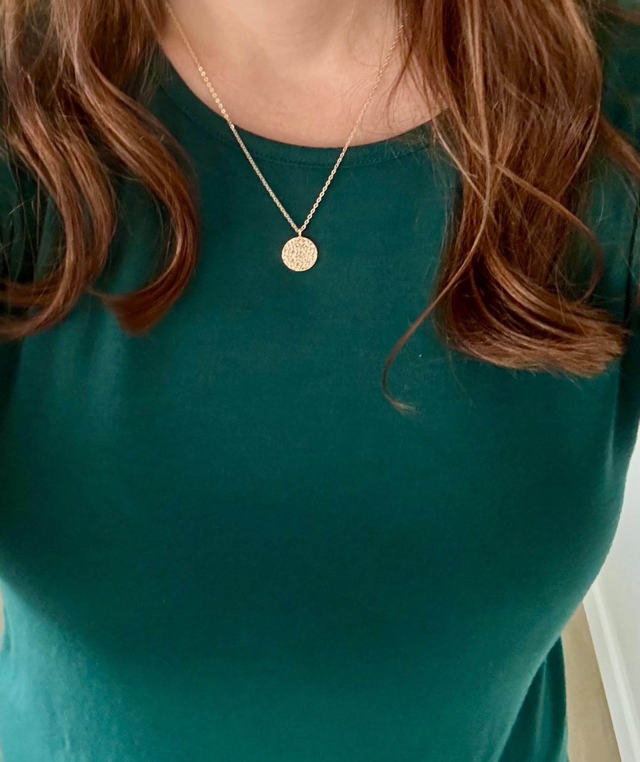 Fettero Pendant Necklace Gold Choker Layered Coin Open Karma Circle Full New Crescent Moon 14K Gold Plated Simple Dainty Necklaces for Women Jewelry Gift customer photo 1