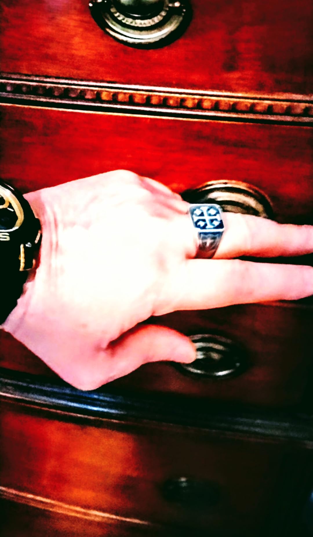 Jerusalem Cross Ring for Men, Templar Crusader Stainless Steel Signet 7-15 customer photo 1