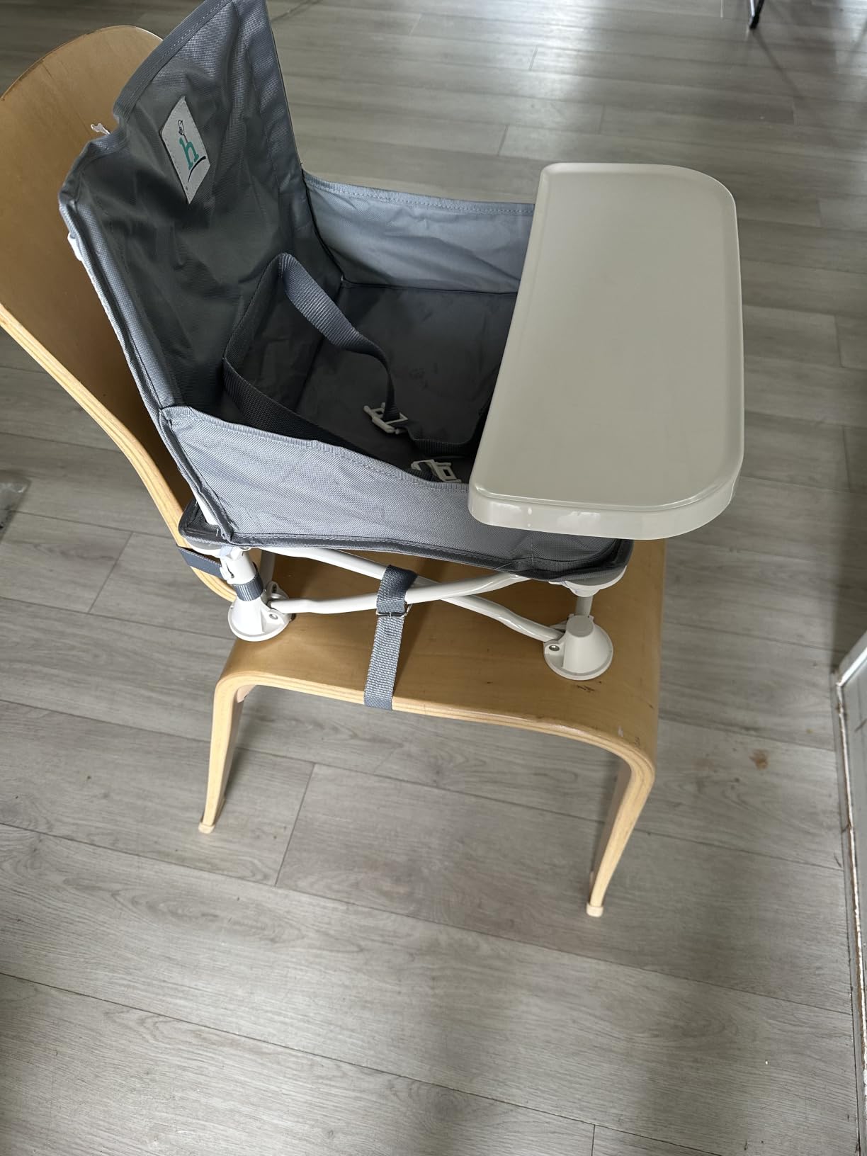 OmniBoost Booster Seat with Tray, Travel High Chair, Baby Chair, Grey customer photo 1