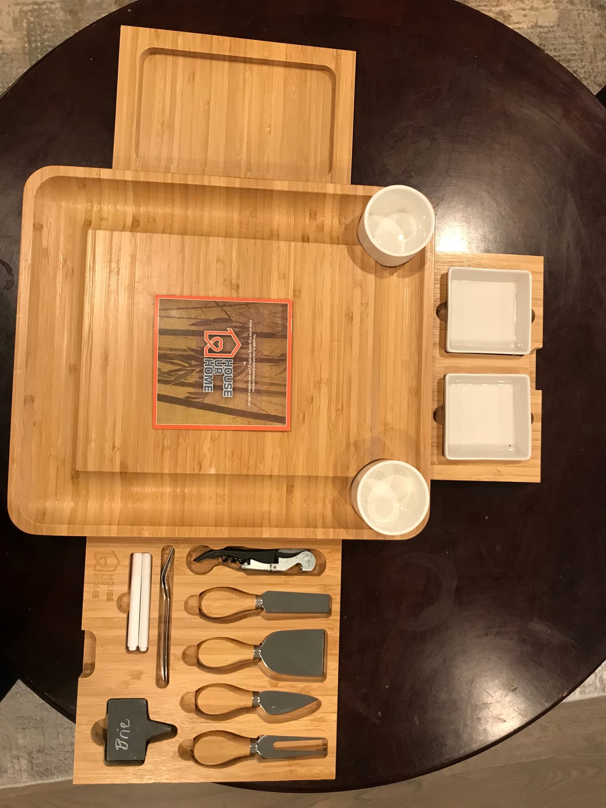 Bamboo Charcuterie Board Gift Set – Housewarming Gift for New Home, Wedding & Bridal Shower Gifts | Large Cheese Board with Hidden Drawers, Knives & Bowls | Perfect for Couples, Hosts & Housewarming customer photo 2