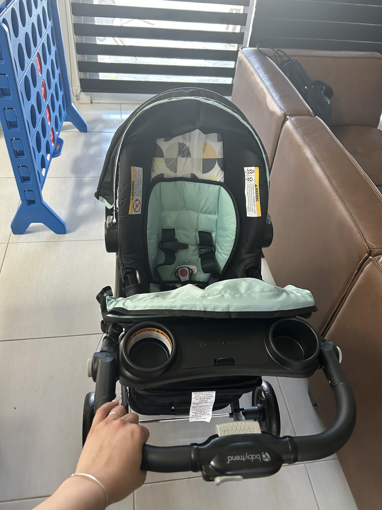 Baby Trend EZ Ride 35 Travel System Stroller & Infant Car Seat, Doodle Dots customer photo 2