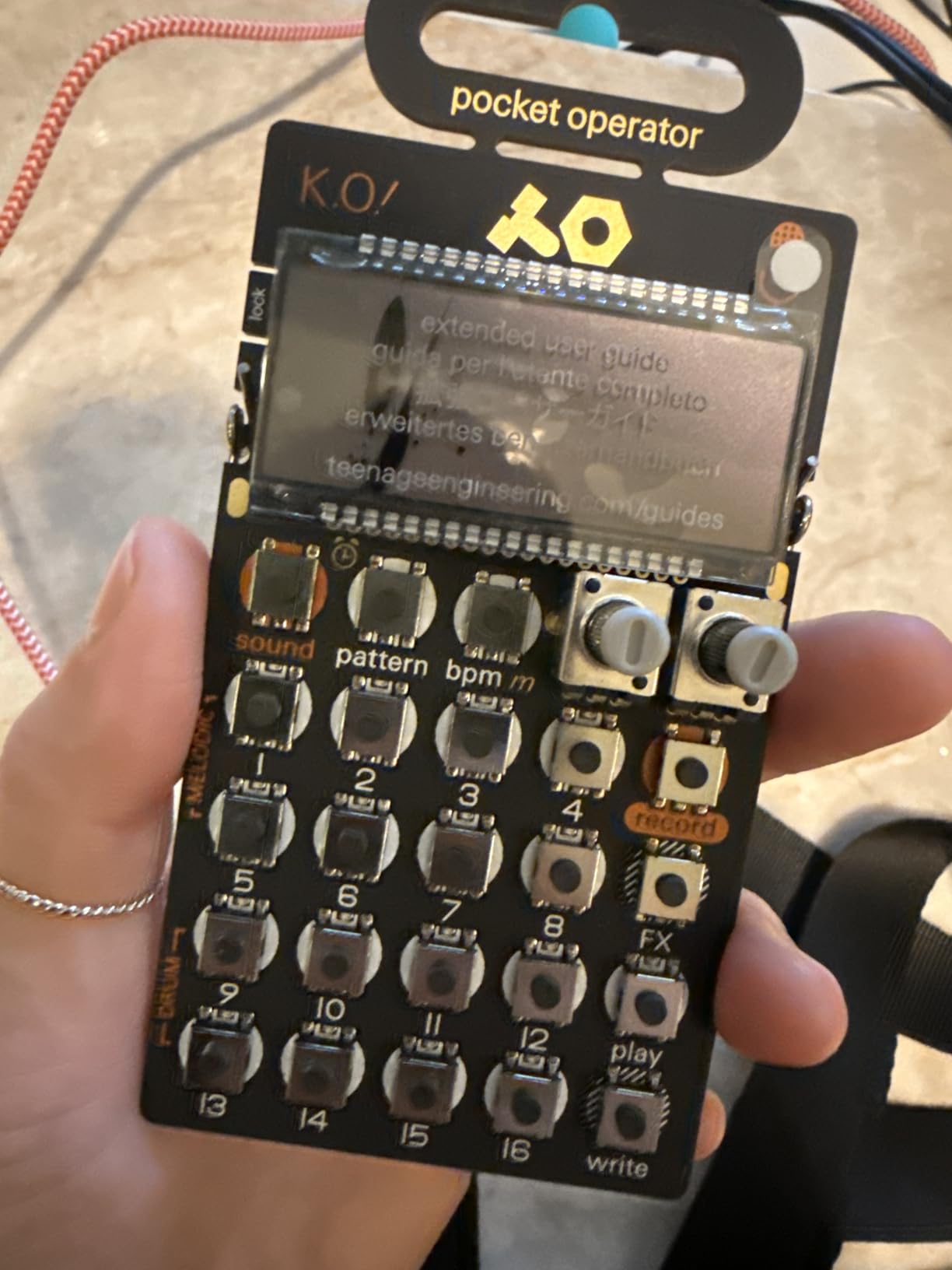 teenage engineering pocket operator PO-33 K.O.! micro sampler and drum machine with built-in microphone, sequencer and effects customer photo 2