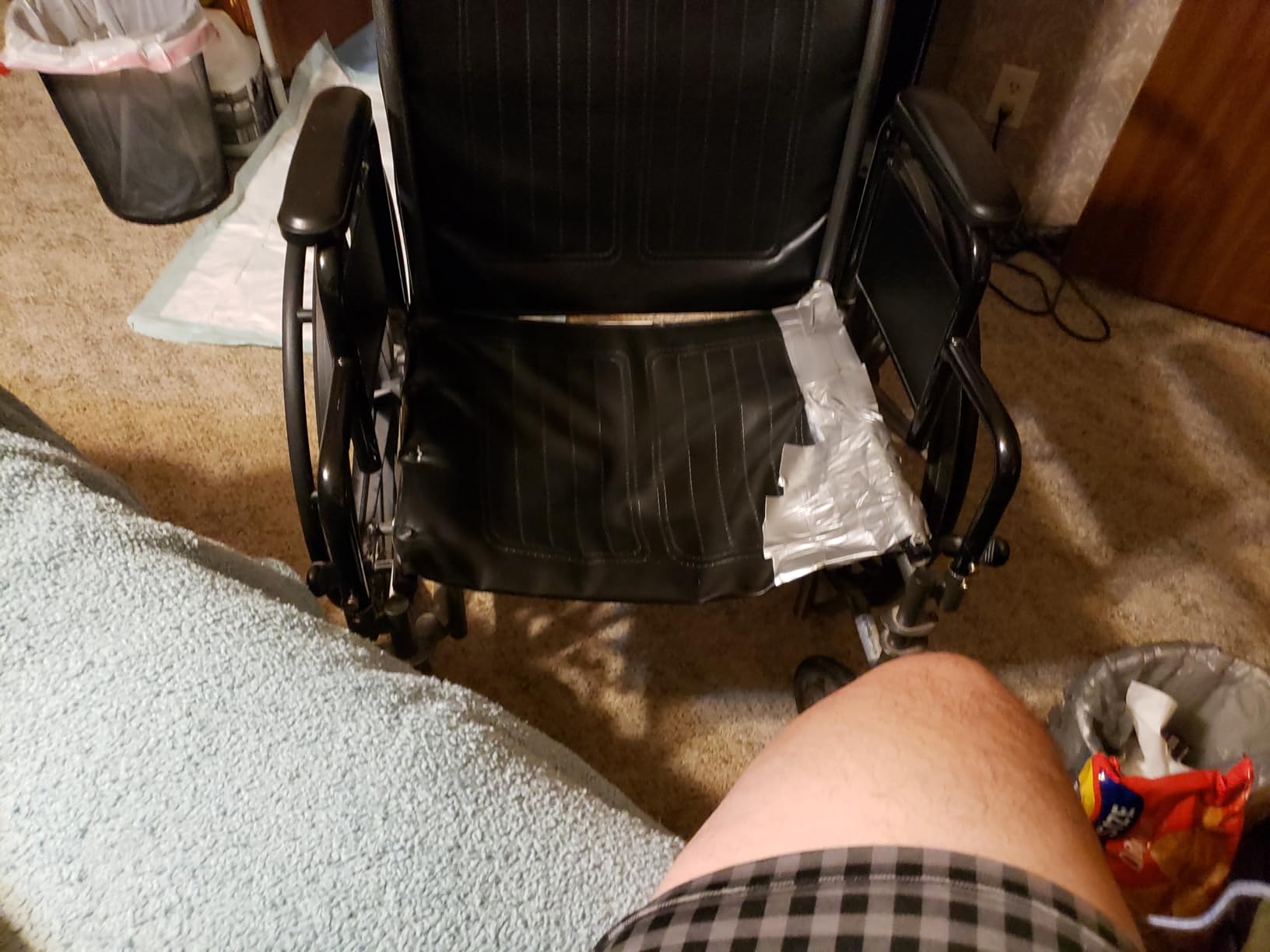 McKesson Steel Wheelchair, Black, Swing Away, 20 in customer photo 1