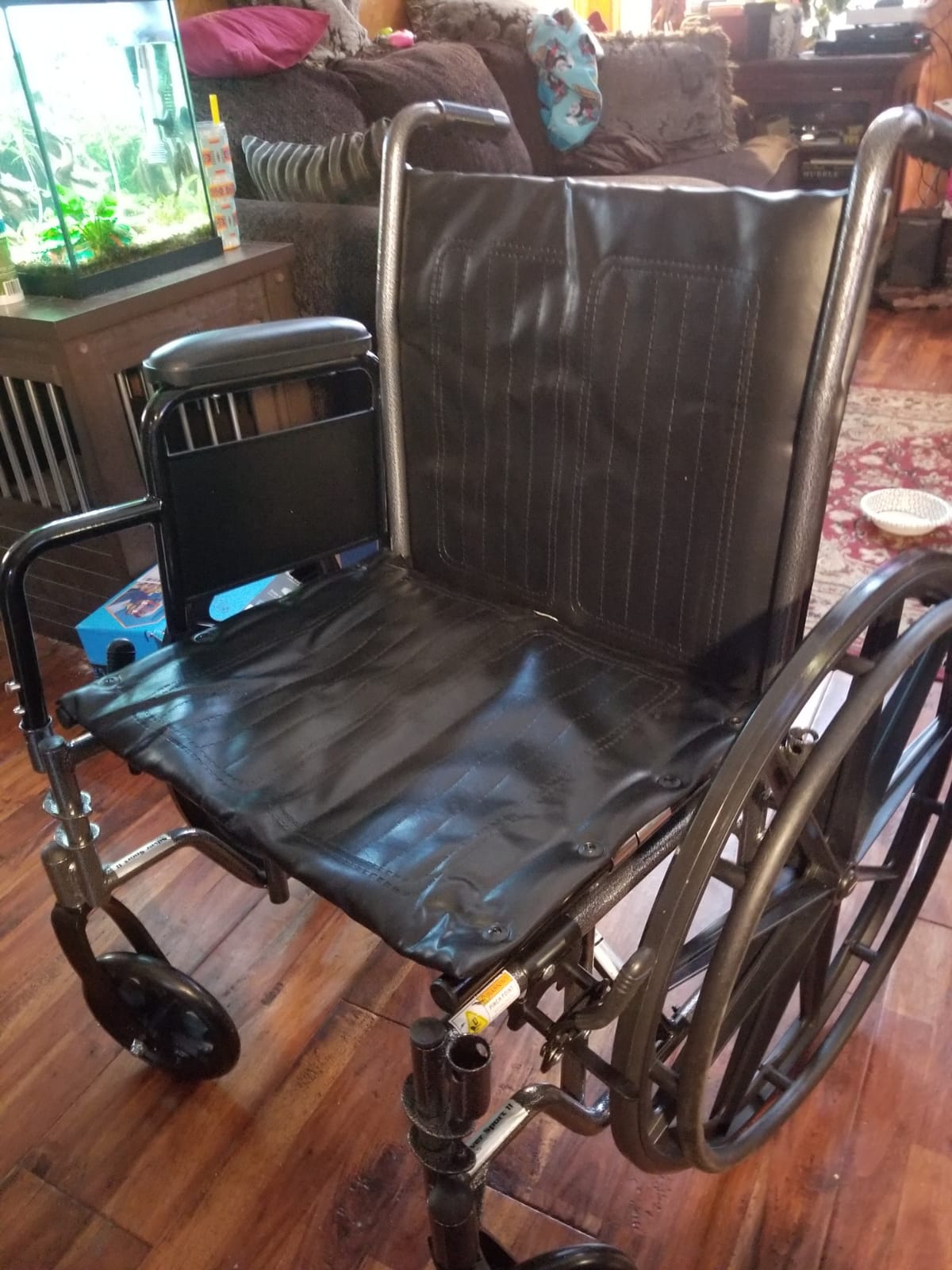 McKesson Steel Wheelchair, Black, Swing Away, 20 in customer photo 2