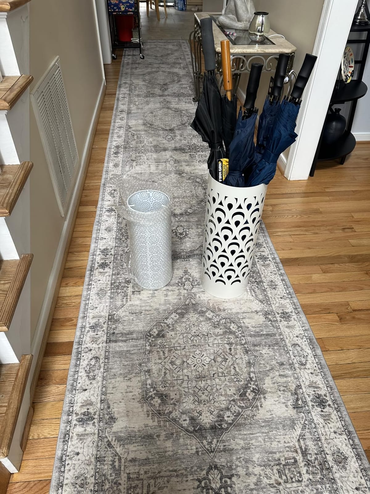 Mango Steam Tall Round Umbrella Holder 21.75 Inches Tall (Peacock White) customer photo 2
