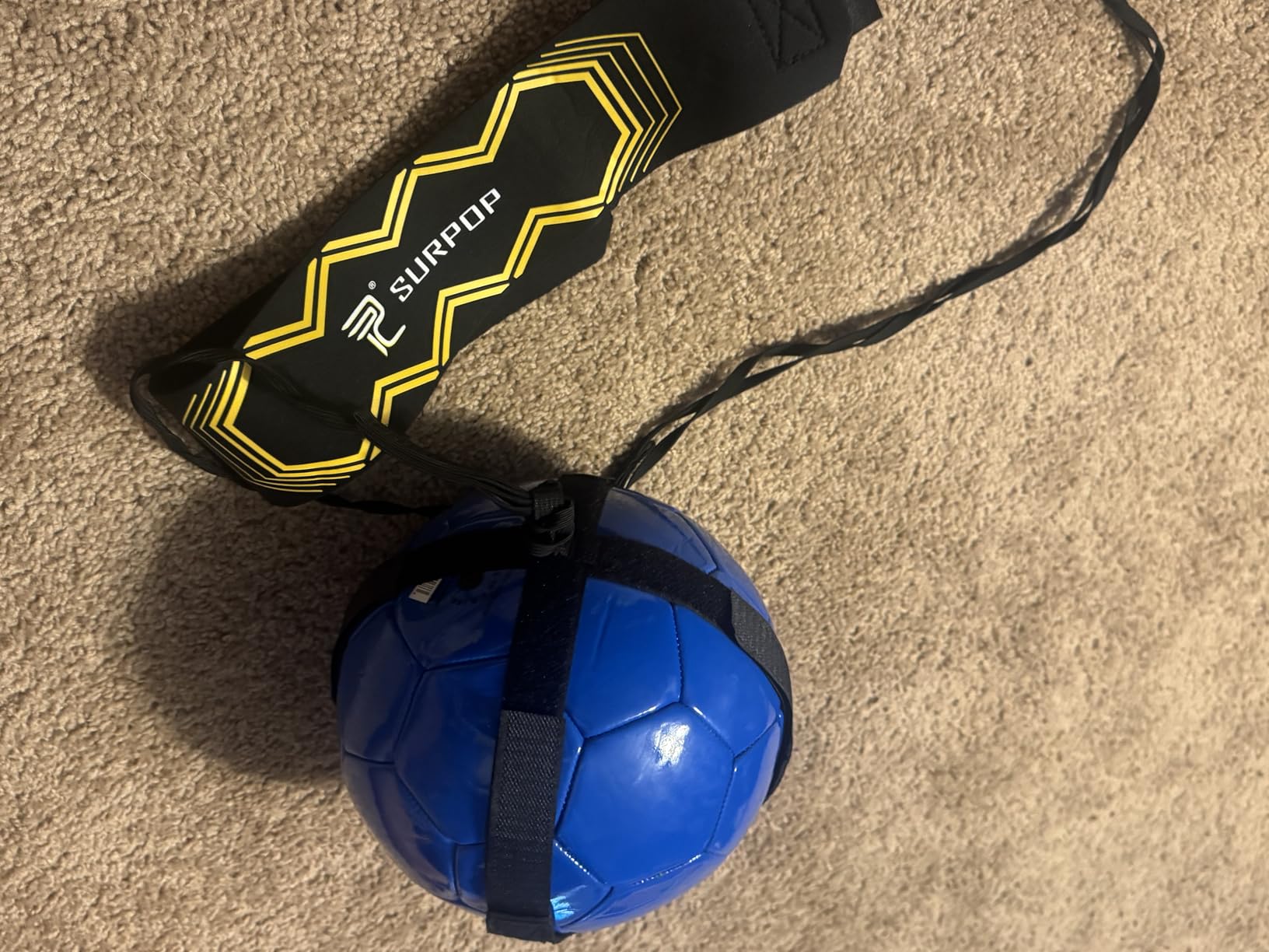 Surpop Soccer/Volleyball/Rugby Trainer, Football Kick Throw Solo Practice Training Aid Control Skills Adjustable Waist Belt for Kids Adults customer photo 2