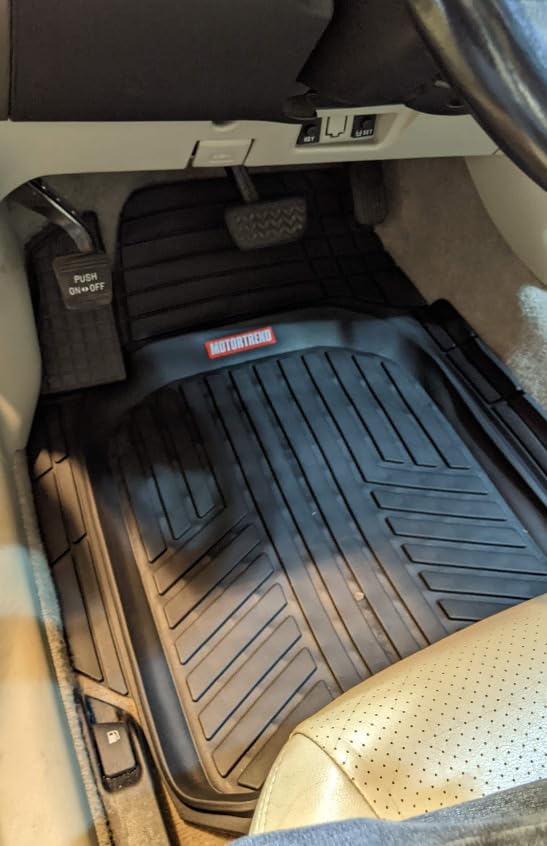 Motor Trend FlexToughXL Floor Mats for Cars Full Set, All-Weather Rubber Automotive Floor Mats, Waterproof Heavy Duty Car Mats, Flexible Floor Liners for Car Truck Van SUV, Car Floor Mats (Black) customer photo 1