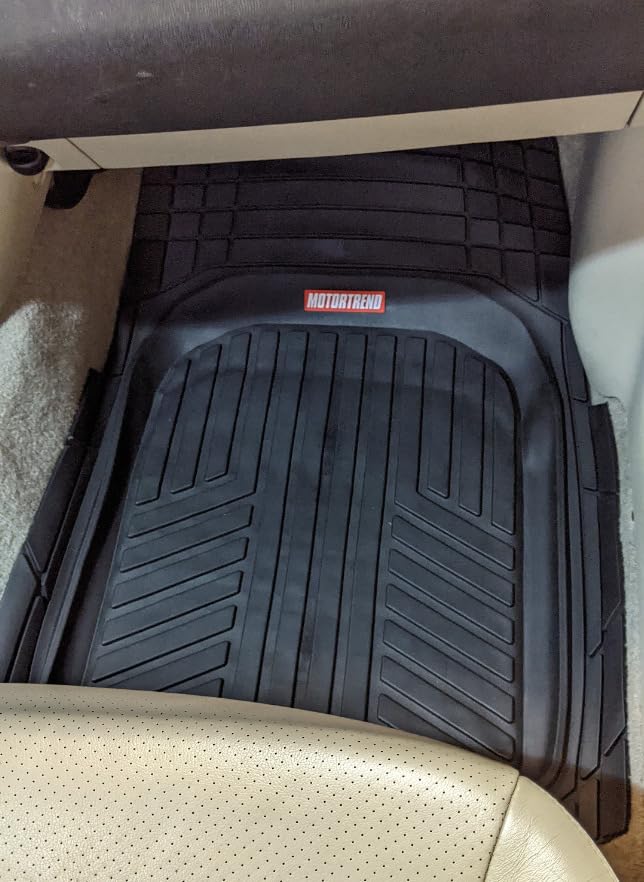 Motor Trend FlexToughXL Floor Mats for Cars Full Set, All-Weather Rubber Automotive Floor Mats, Waterproof Heavy Duty Car Mats, Flexible Floor Liners for Car Truck Van SUV, Car Floor Mats (Black) customer photo 2