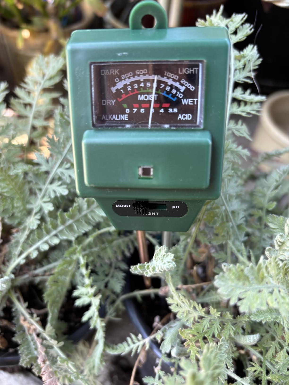 SONKIR Soil pH Meter, MS02 3-in-1 Soil Moisture/Light/pH Tester Gardening Tool Kits for Plant Care, Great for Garden, Lawn, Farm, Indoor & Outdoor Use (Green) customer photo 2