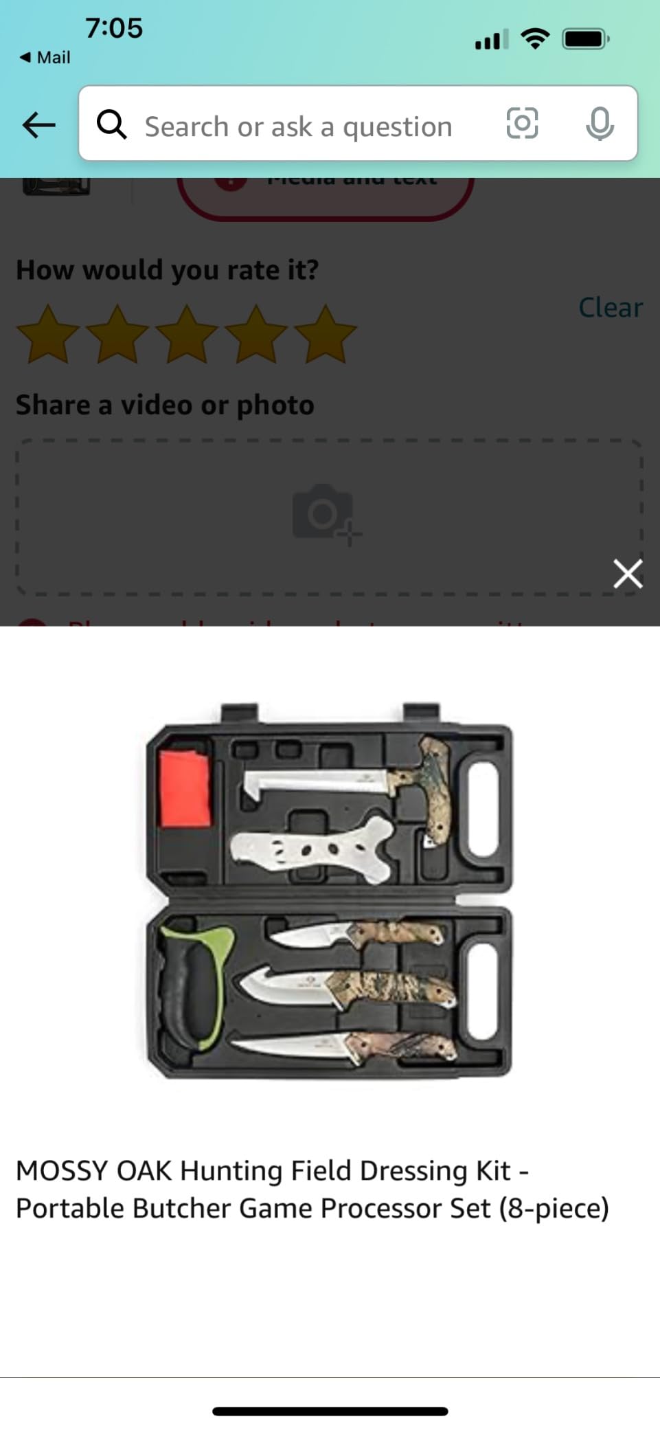 Mossy Oak Field Dressing Kit Hunting Deer Knife Set (8-Piece) customer photo 2