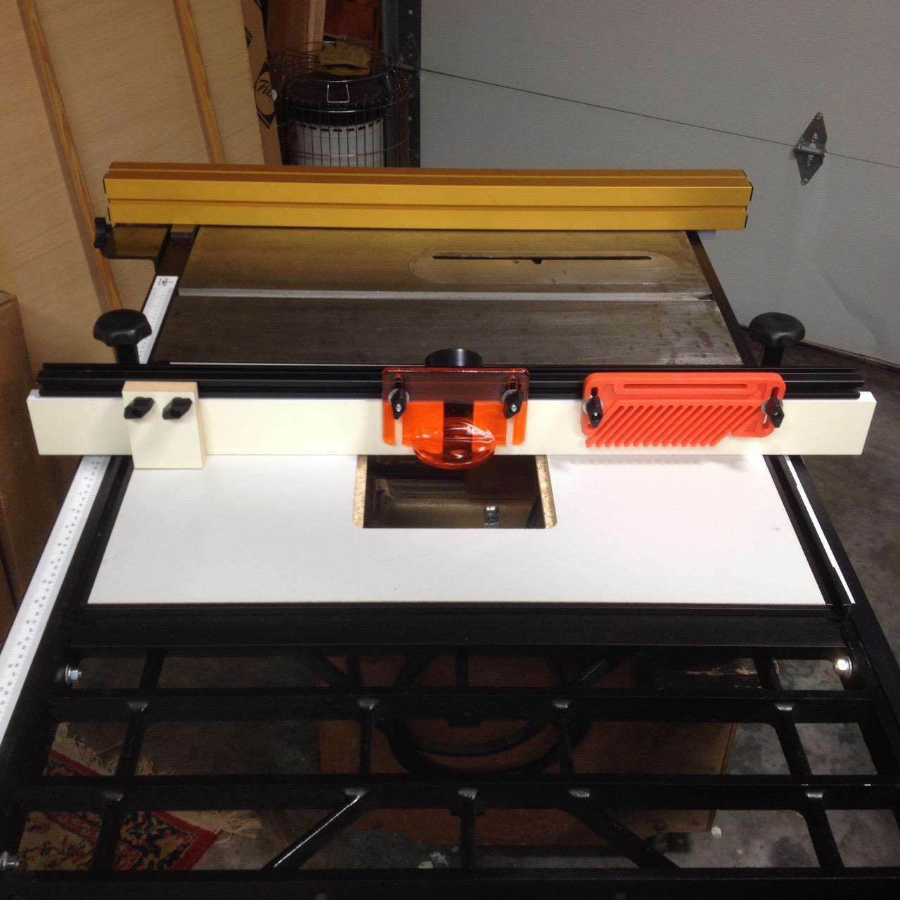 Taytools 300015 Deluxe 32 Inches Long Router Table Fence 3-1/2 Inch Tall Anodized Aluminum with Feather Board, Bit Guard, Adjustable Stop and Dust Port customer photo 2
