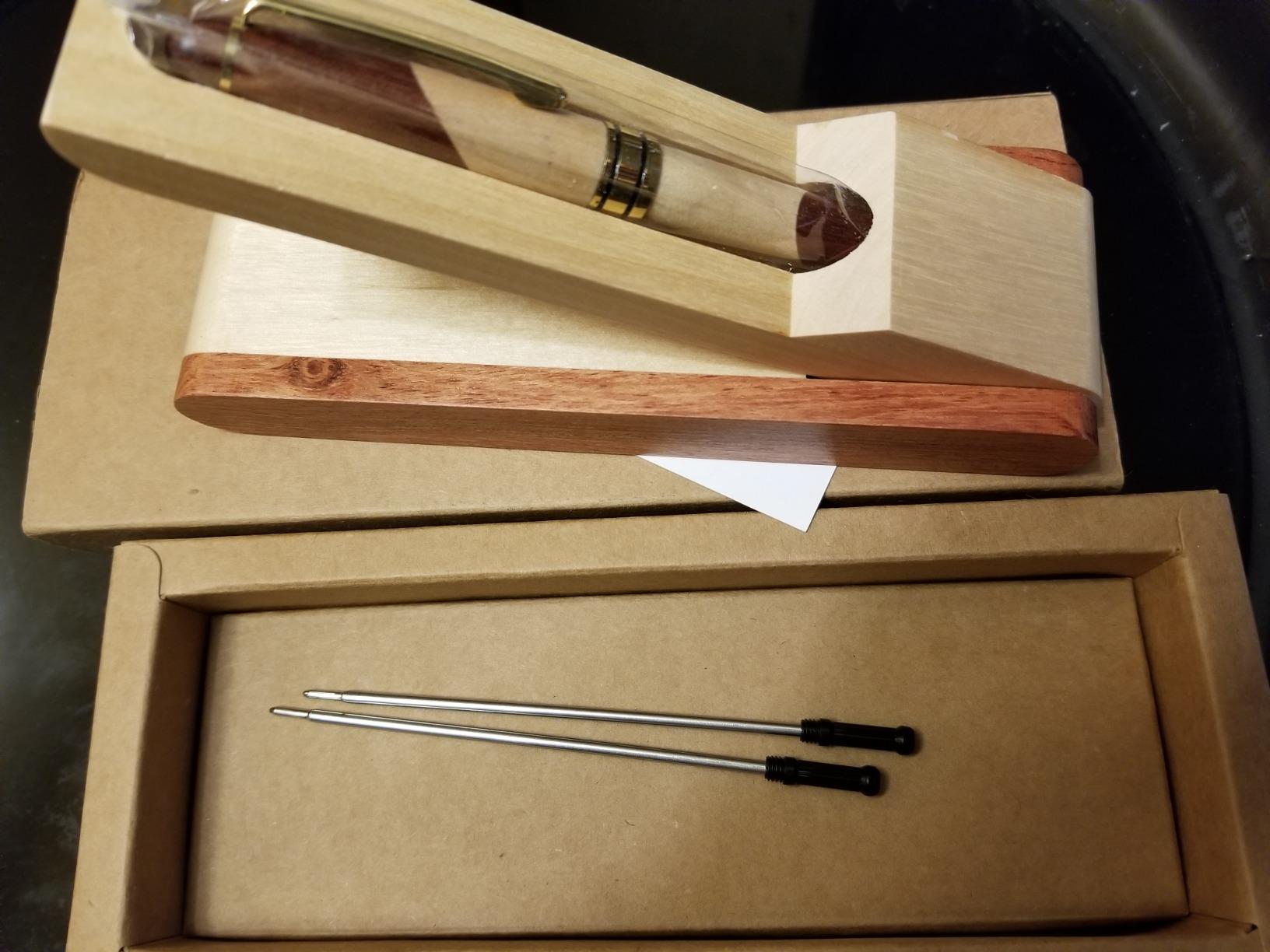 Luxury Wood Ballpoint Pen Set & Fancy Pen Box for Men Gift Desk Nice Pens customer photo 1