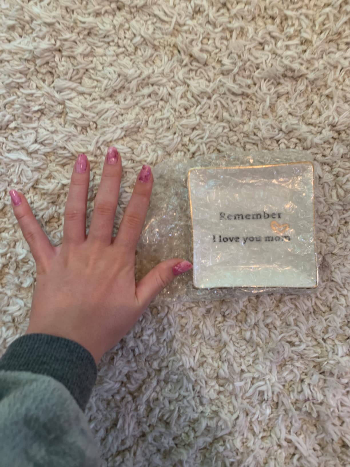 HOME SMILE Ceramic Ring Dish Jewelry Tray-Mom Gifts, Remember I Love You Mom - Mother's Day Birthday Gifts for Mom customer photo 2