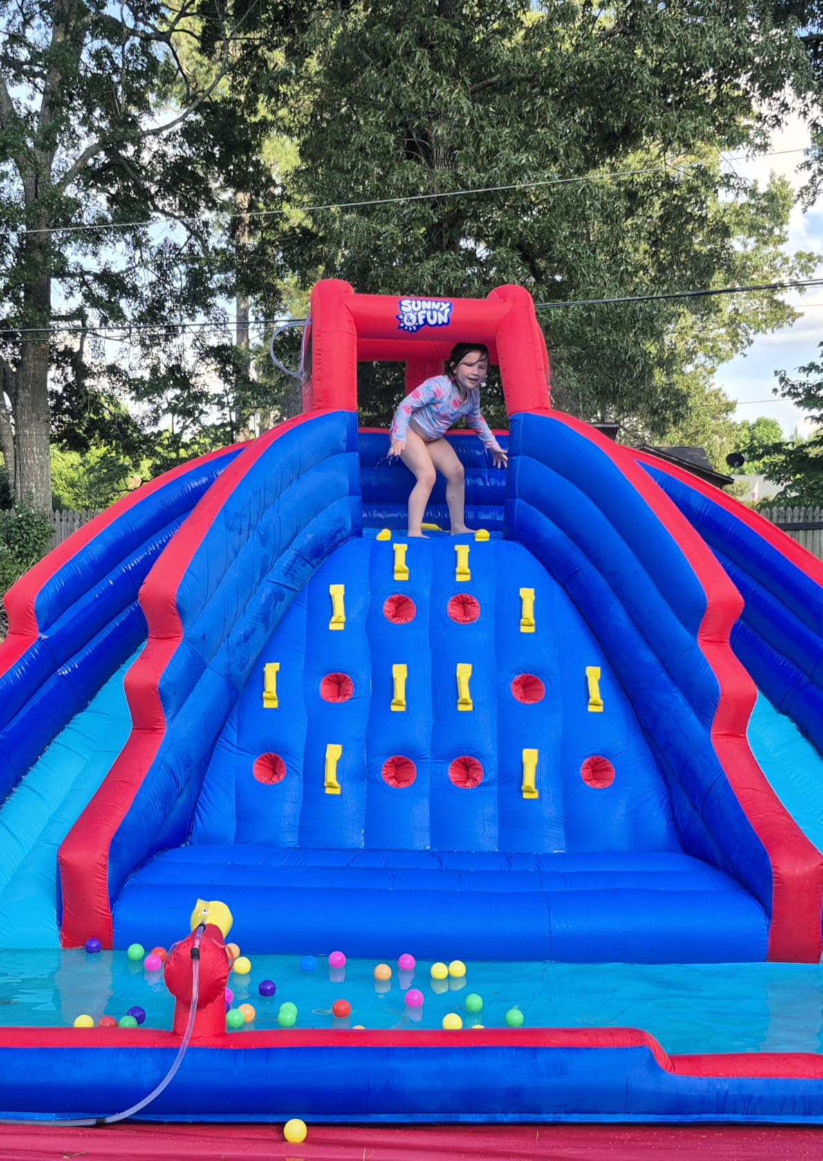 SUNNY & FUN Ultra Climber Inflatable Water Slide Park with Two Slides customer photo 2