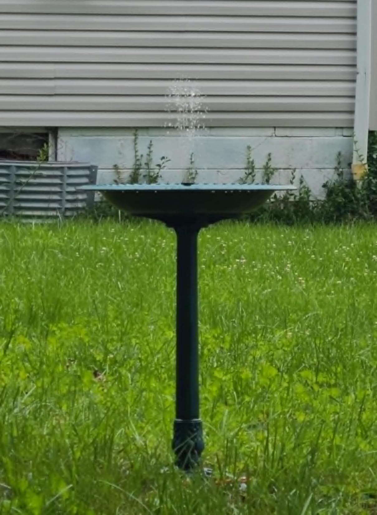 VIVOHOME Bird Bath for Outside, Polyresin, Pedestal, Antique Copper customer photo 2