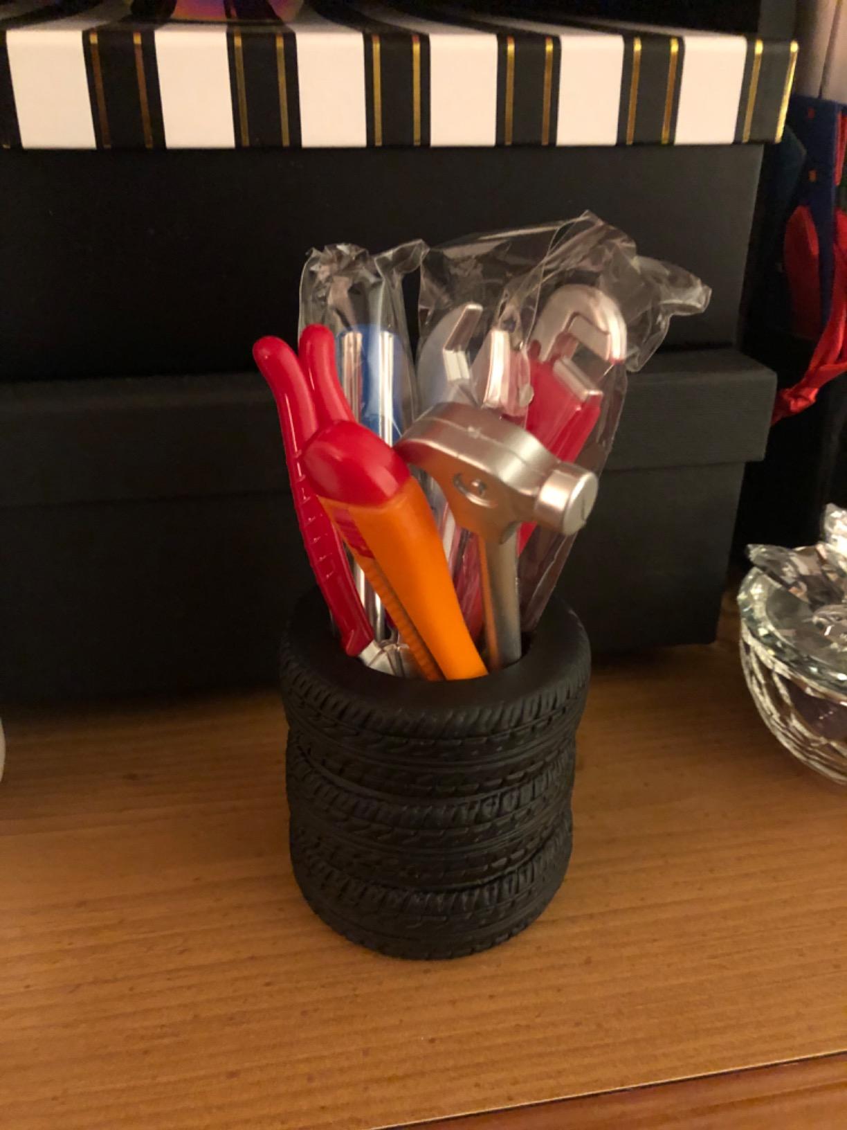 Tire Shaped Planter Pencil Holder Pen Holder customer photo 1