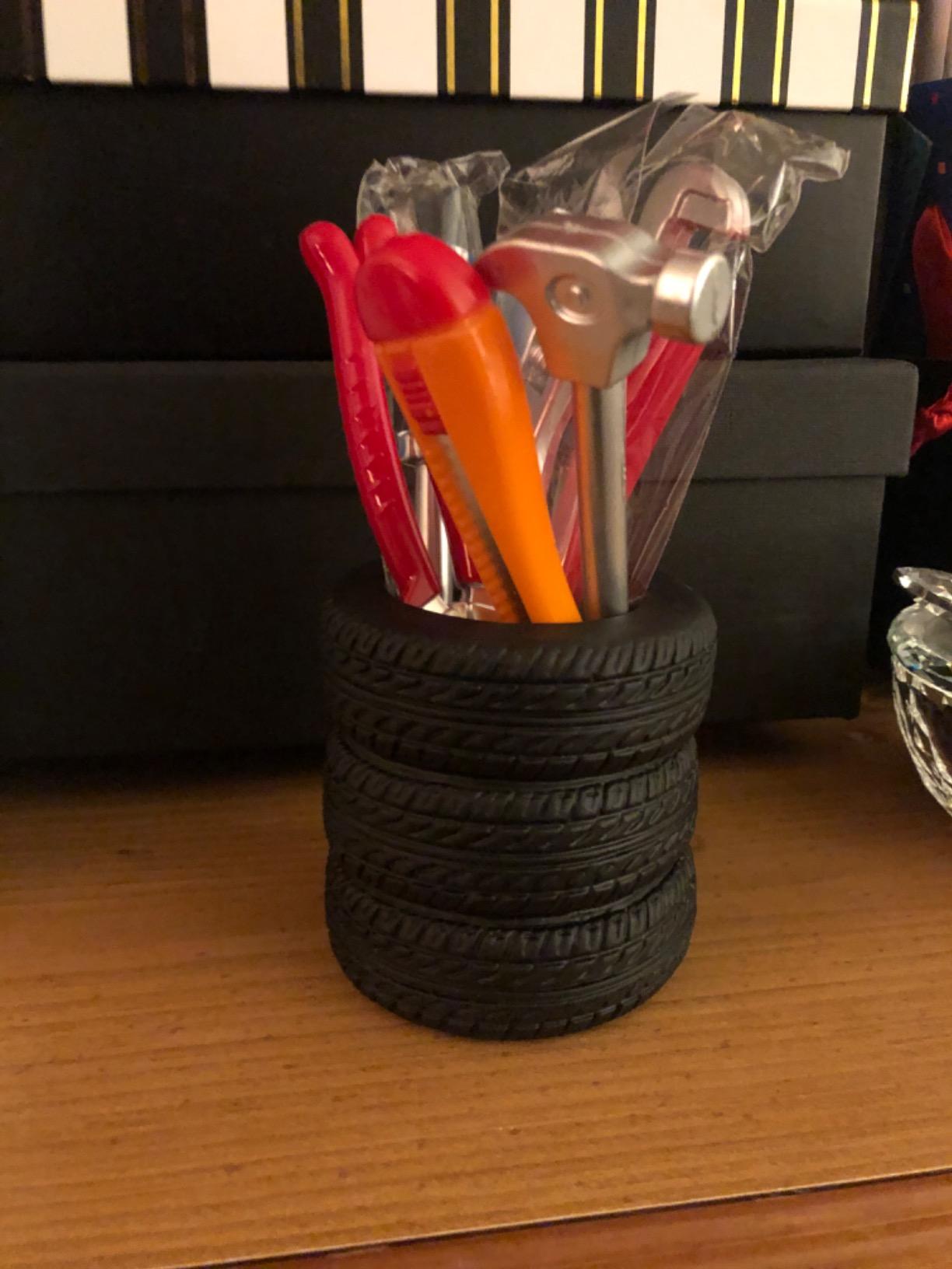 Tire Shaped Planter Pencil Holder Pen Holder customer photo 2