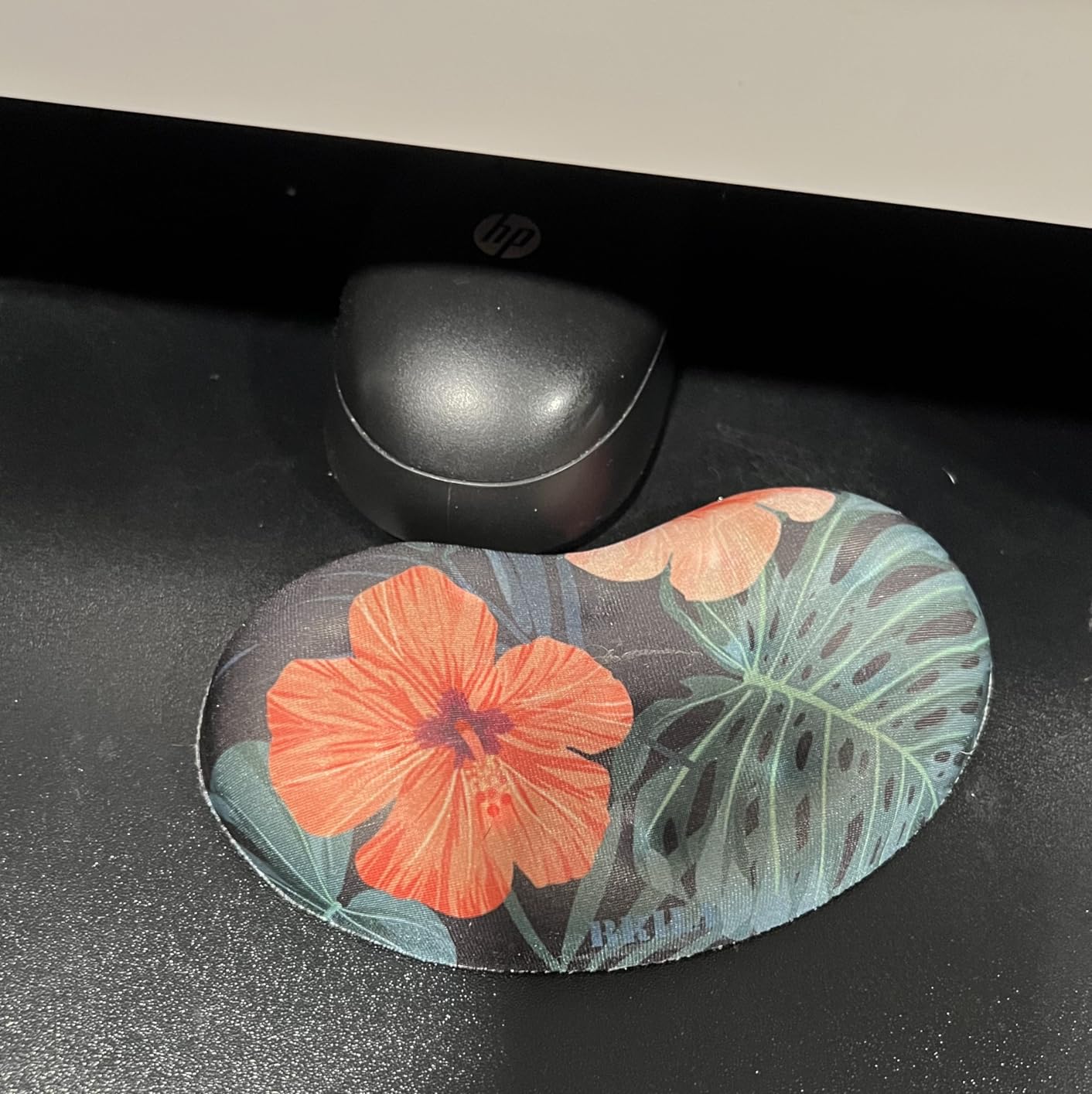 BRILA Ergonomic Memory Foam Mouse Wrist Rest Support Pad Cushion for Computer, Laptop, Office Work, PC Gaming - Massage Holes Design - Wrist Pain Relief (Black Mouse Wrist Rest) customer photo 2