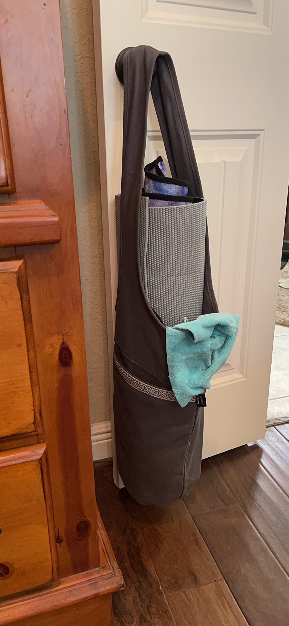 Ewedoos Canvas Yoga Mat Bag Fits Most Mats Yoga Bag with Large Storage Pockets to Hold More Accessories Ideal for Pilates Workout Gifts & Travel customer photo 1