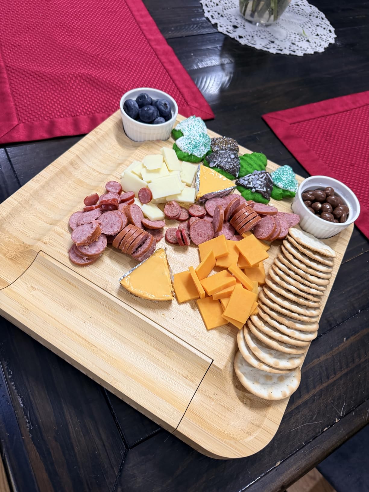 SMIRLY Charcuterie Board Set with Serving Accessories, Bamboo customer photo 2