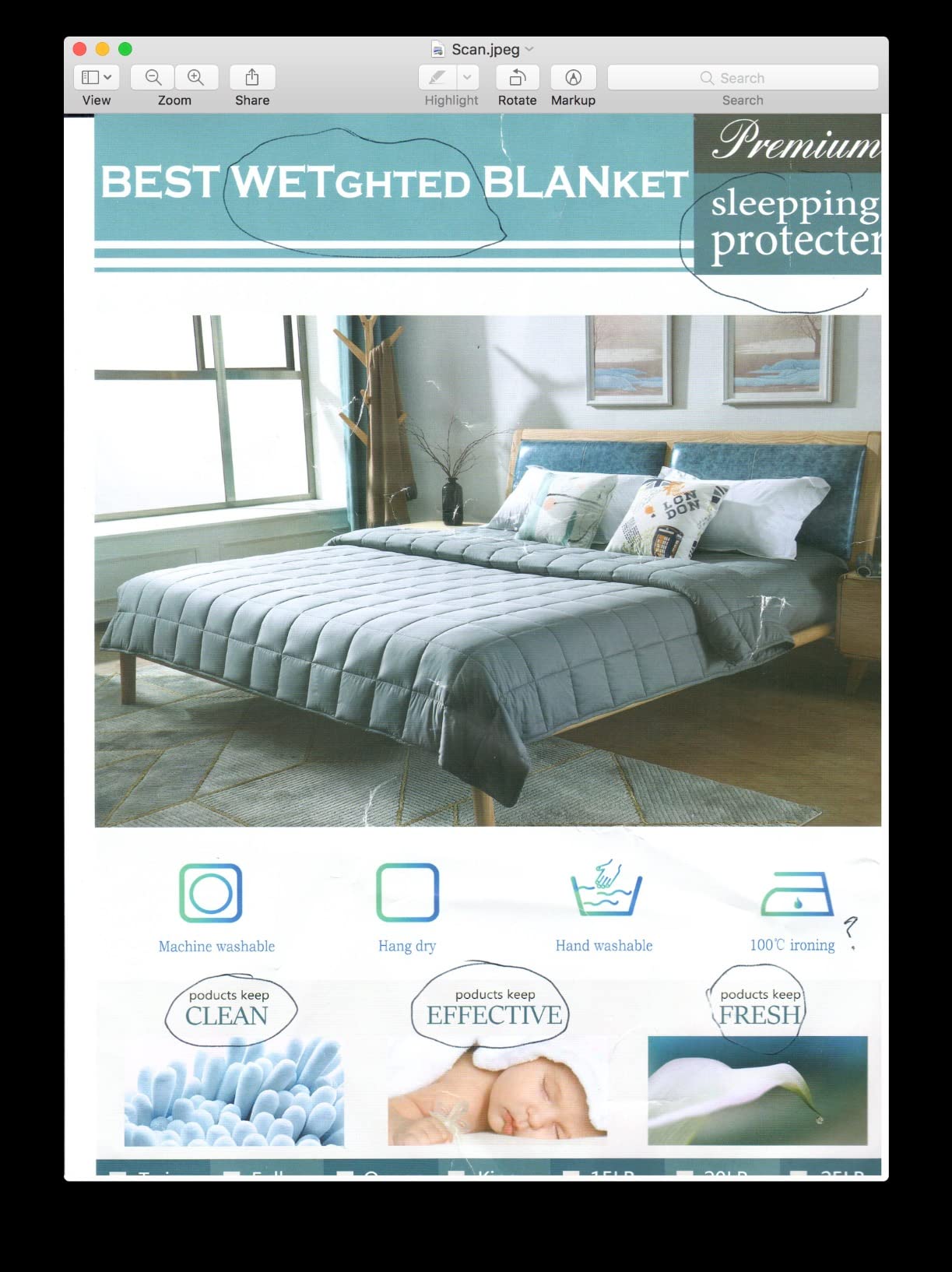 ZZZhen Weighted Blanket - High Breath - 60''80'' 20LBs - Quality Heavy Blankets - Sleeping for Adult, Durable Quilts Grey, 60''80'' 20LB customer photo 1
