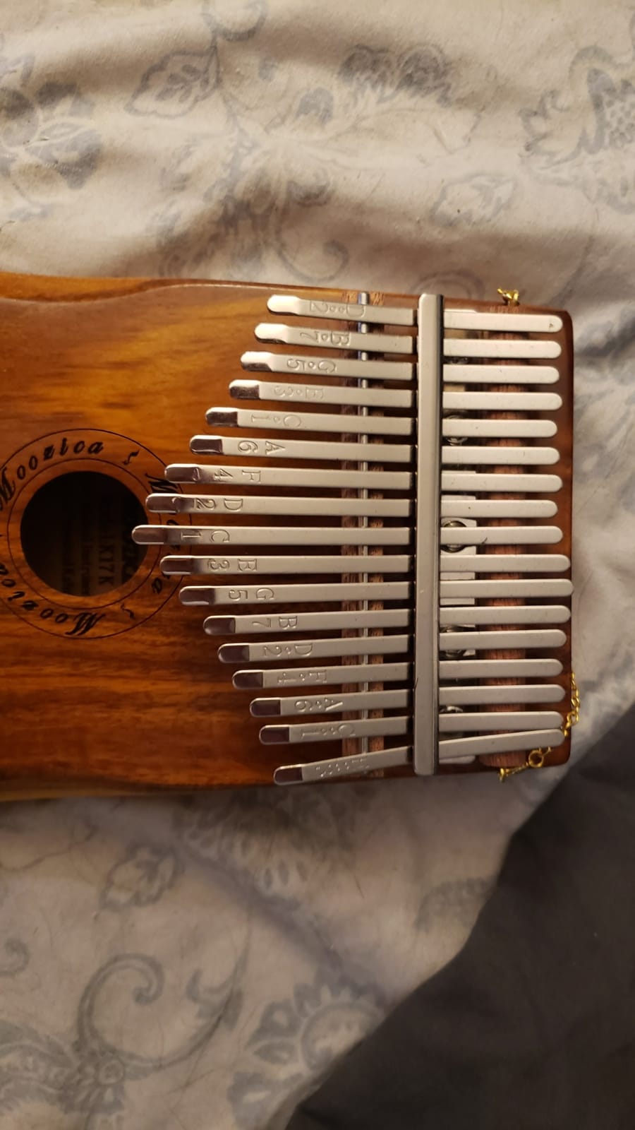 Moozica 17 Keys Kalimba Marimba, Solid Koa Wood Professional Thumb Piano Musical Instrument (Koa-K17K) customer photo 1