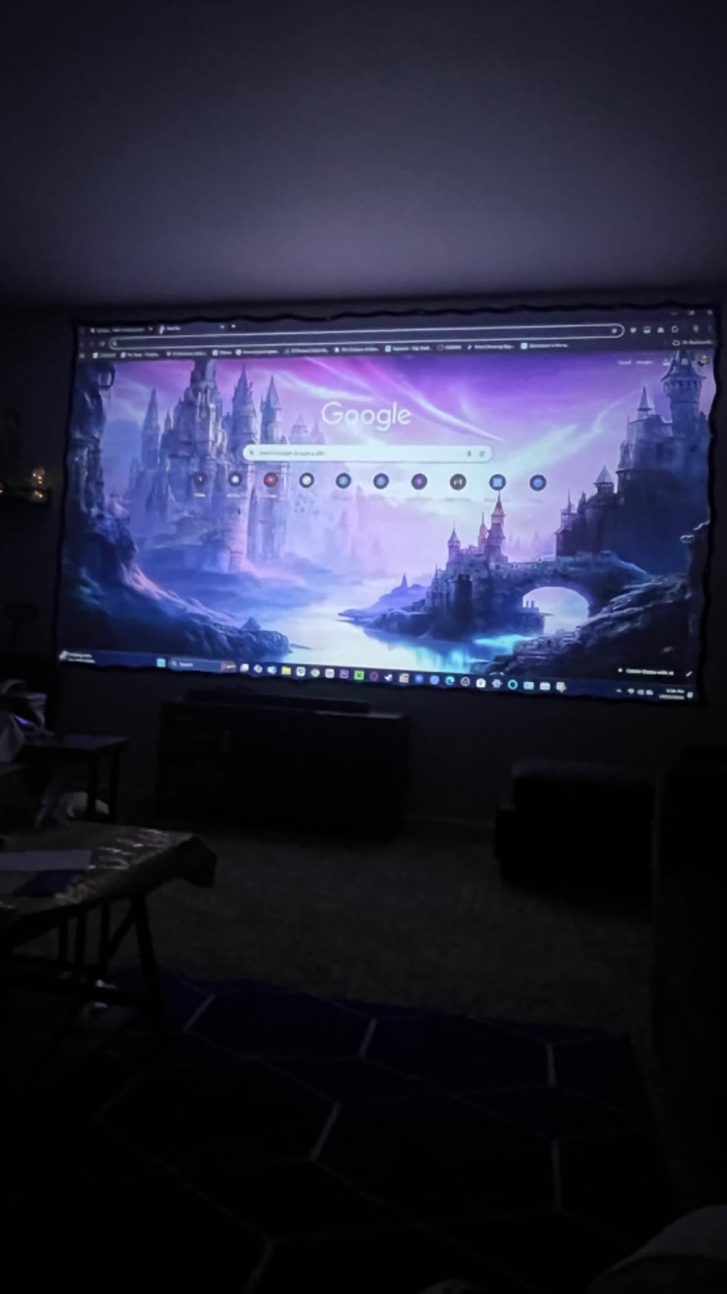 Mdbebbron 120 inch Projector Screen 16:9 Foldable Anti-Crease Portable Projector Movies Screens for Home Theater Outdoor Indoor Support Double Sided Projection customer photo 2