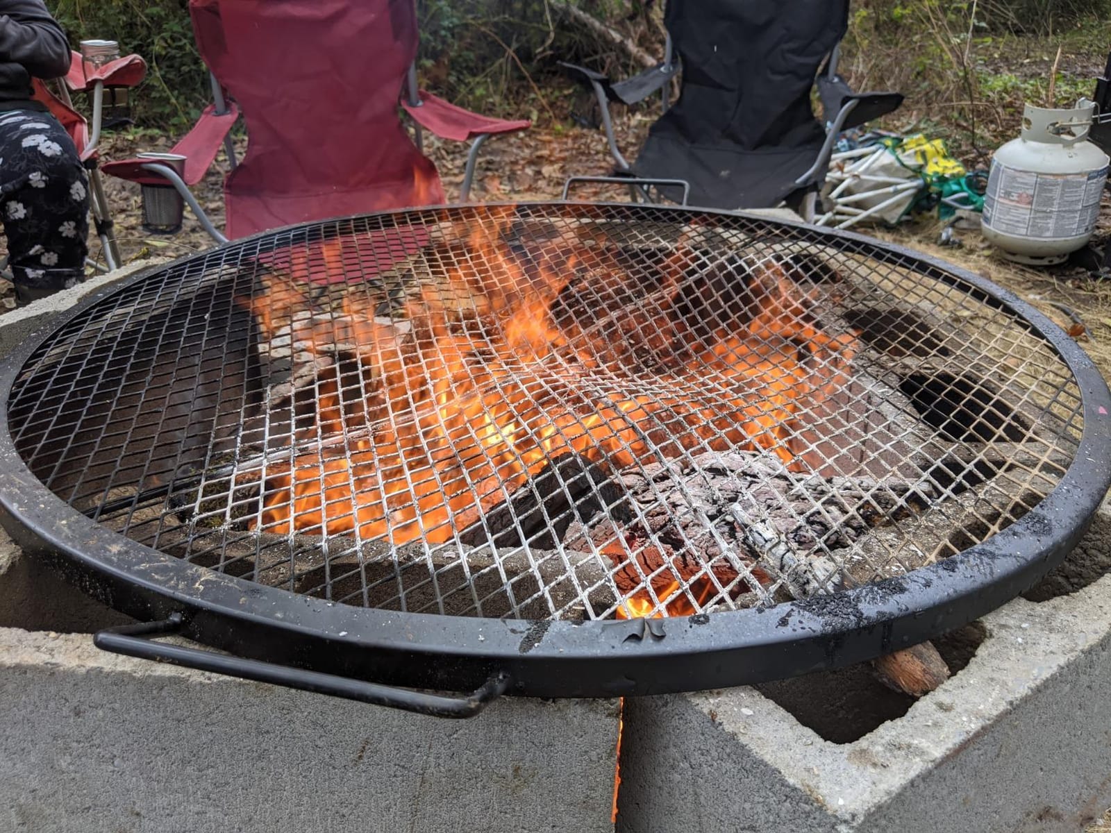 onlyfire Heavy-Duty Steel Round Fire Pit Grill Grate with X-Marks Design customer photo 2