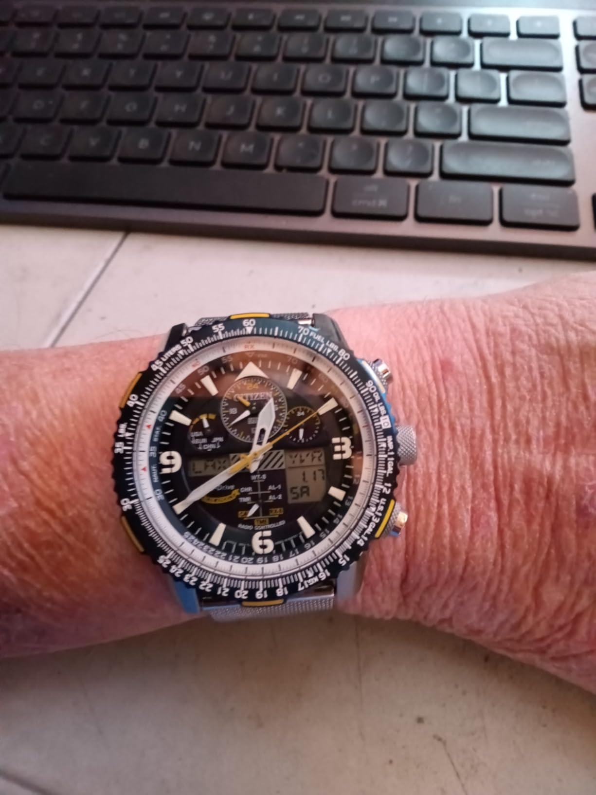 CITIZEN Men's Blue Angels Eco-Drive 45mm Stainless Steel JY8078-01L customer photo 1