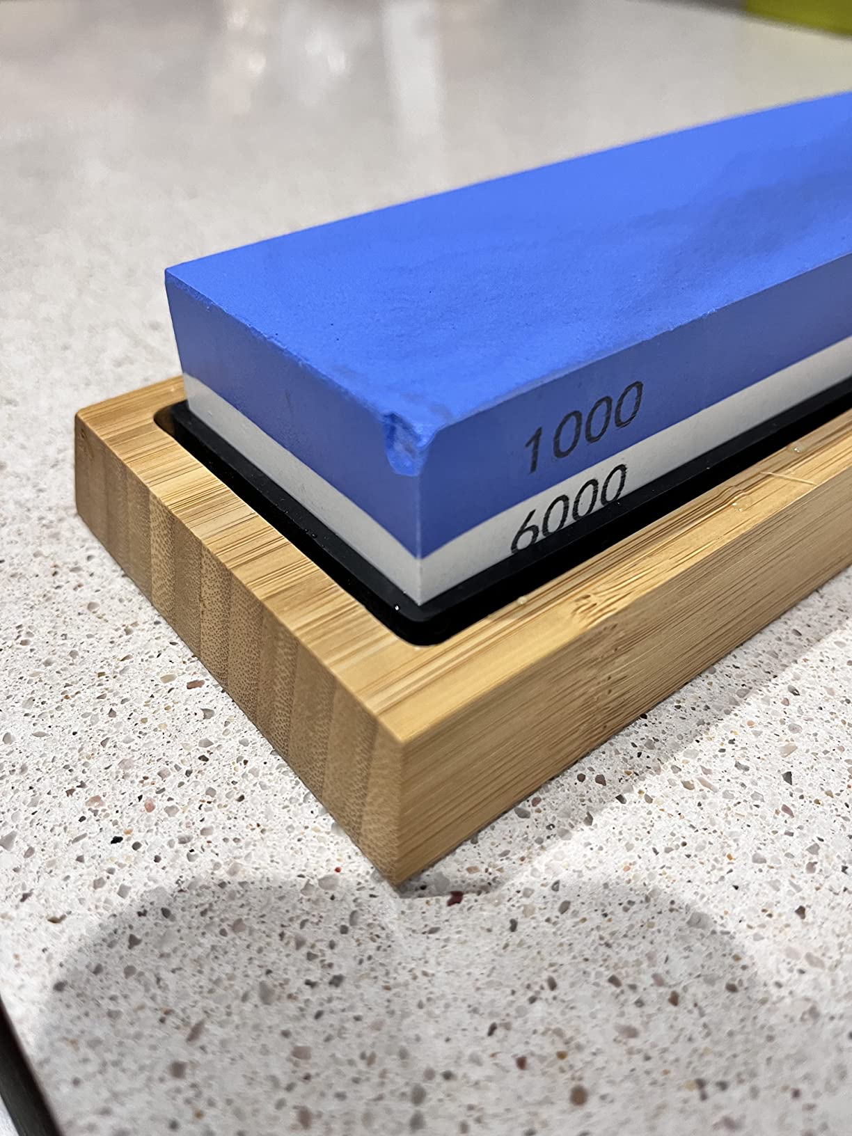 Angerstone Premium Knife Sharpening Stone–Whetstone 1000/6000 Grit, Whetstone Knife Sharpener with NonSlip Base, Best Wet Stone Sharpening Kit, Angle Guide customer photo 1