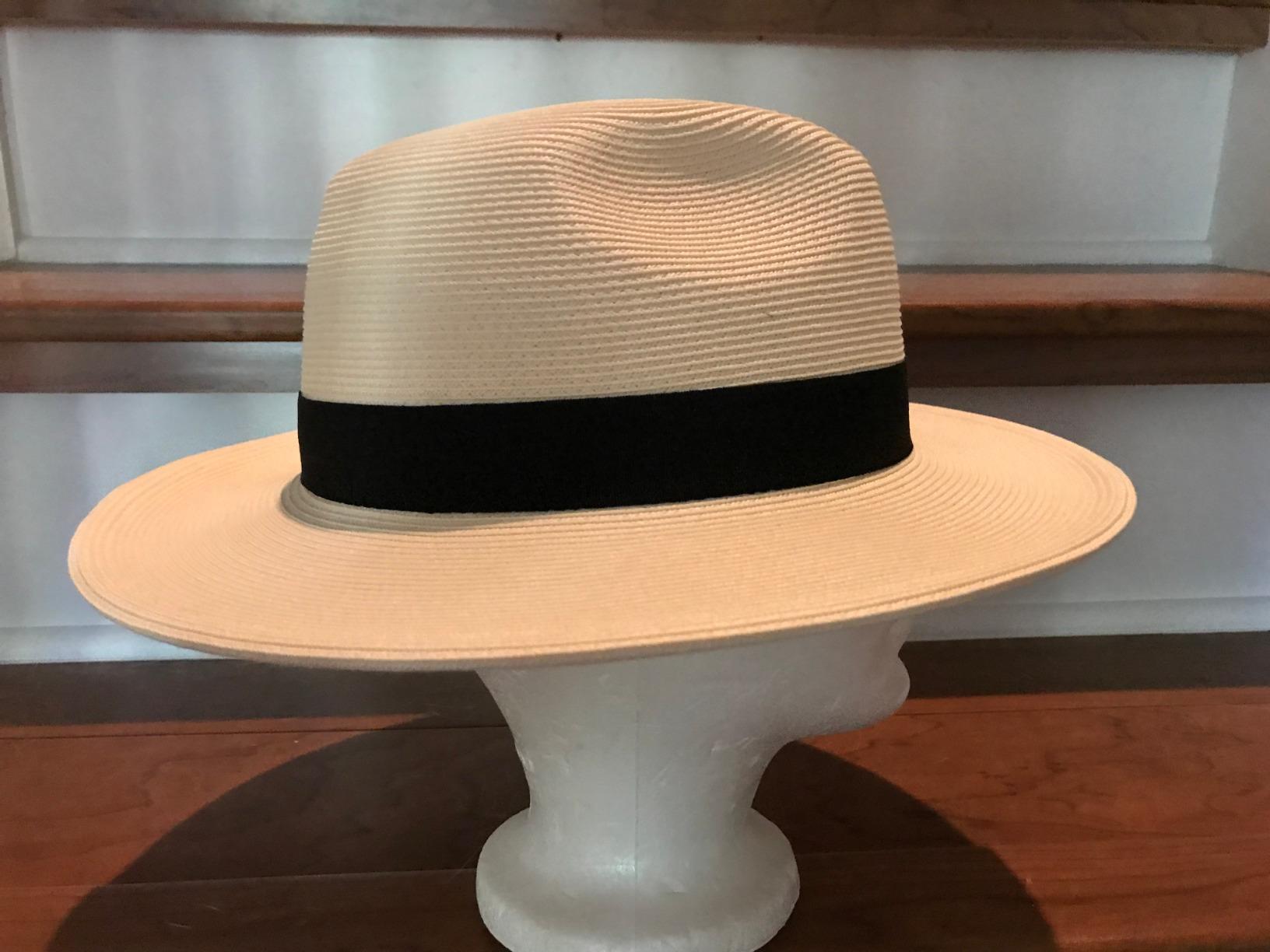 Pineapple&Star Sun Straw Fedora Beach Hat Fine Braid UPF50+ for Unisex customer photo 2
