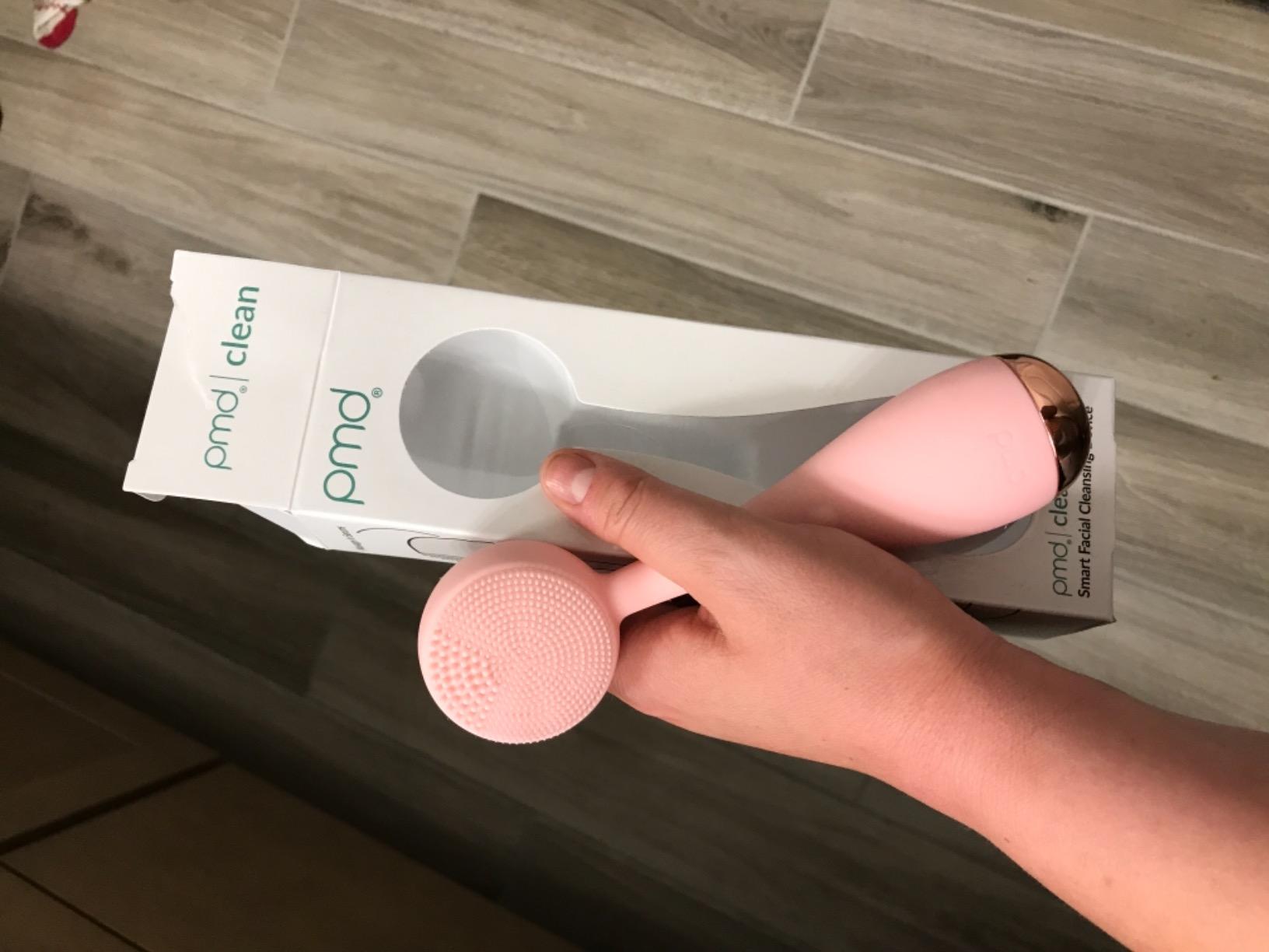 PMD Beauty Clean Facial Cleansing Brush – Waterproof Silicone Face Cleanser with Sonic Technology customer photo 1