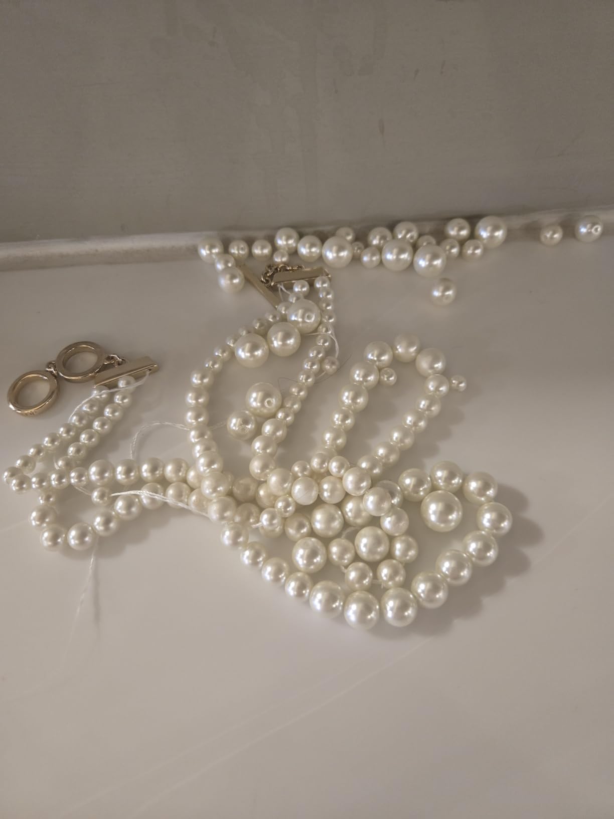 Anne Klein Women's Pearl Collar Necklace, Statement Fashion Jewelry with Pearl Accents and Adjustable Extender for Everyday and Dress Wear customer photo 1