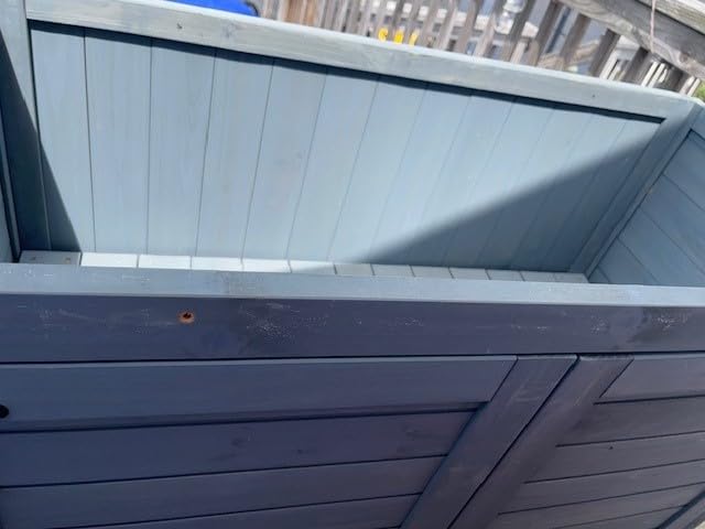 GDLF Outdoor Storage Cabinet with Work Bench, Garden Potting Table, Natural customer photo 2