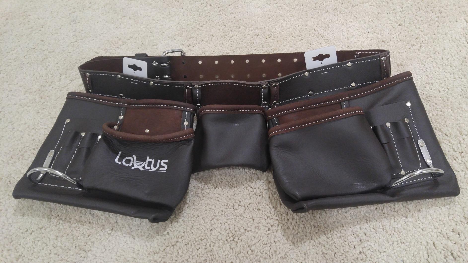 LAUTUS Oil Tanned Leather Tool Belt/Pouch/Bag, Carpenter, Construction, Framers, Handyman, Electrician - 100% LEATHER customer photo 1