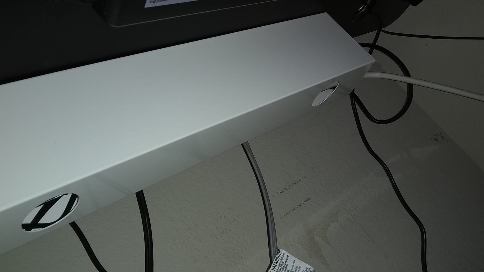Monoprice Under Desk Cable Tray - Steel with Power Supply and Wire Management - Workstream Collection White customer photo 1