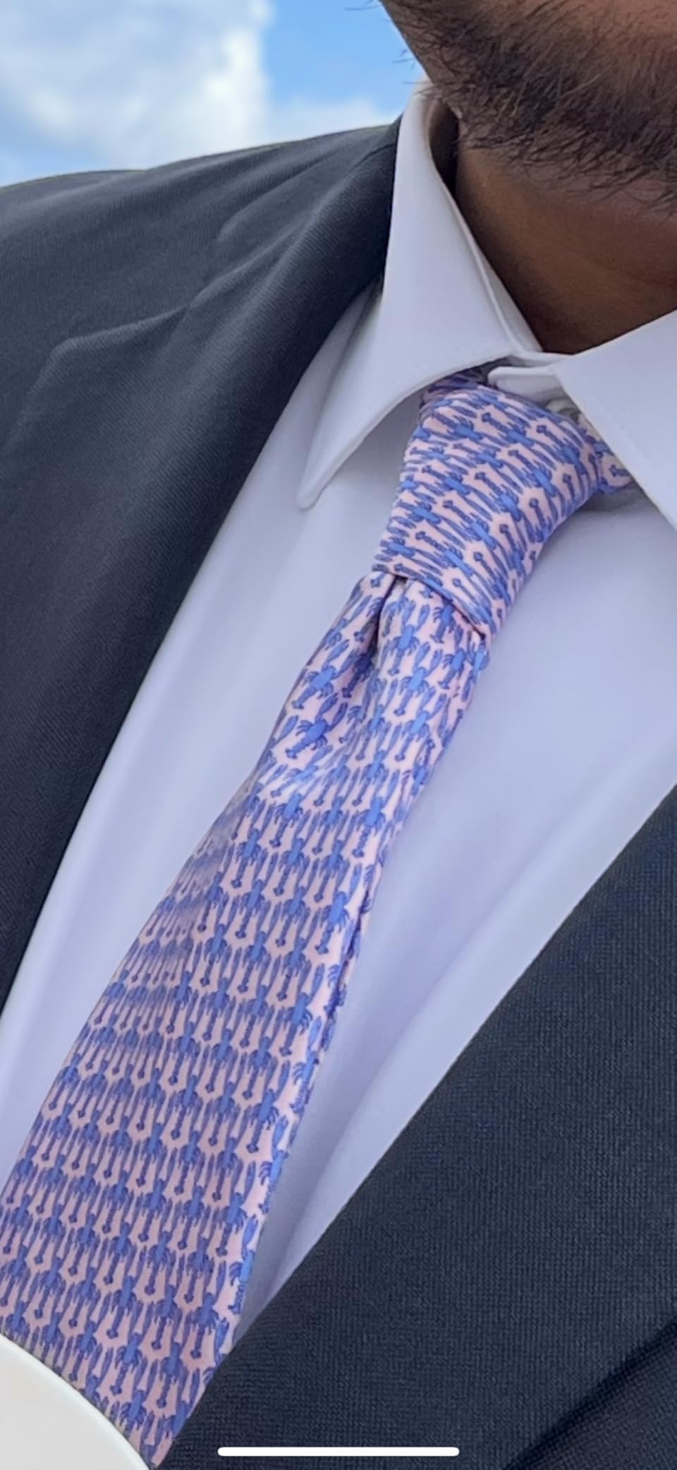 Men's 100% Silk Tie,Small Animal Print Necktie, Neat Patterns Designer Ties for Business Wedding Casual Daily Wear customer photo 2
