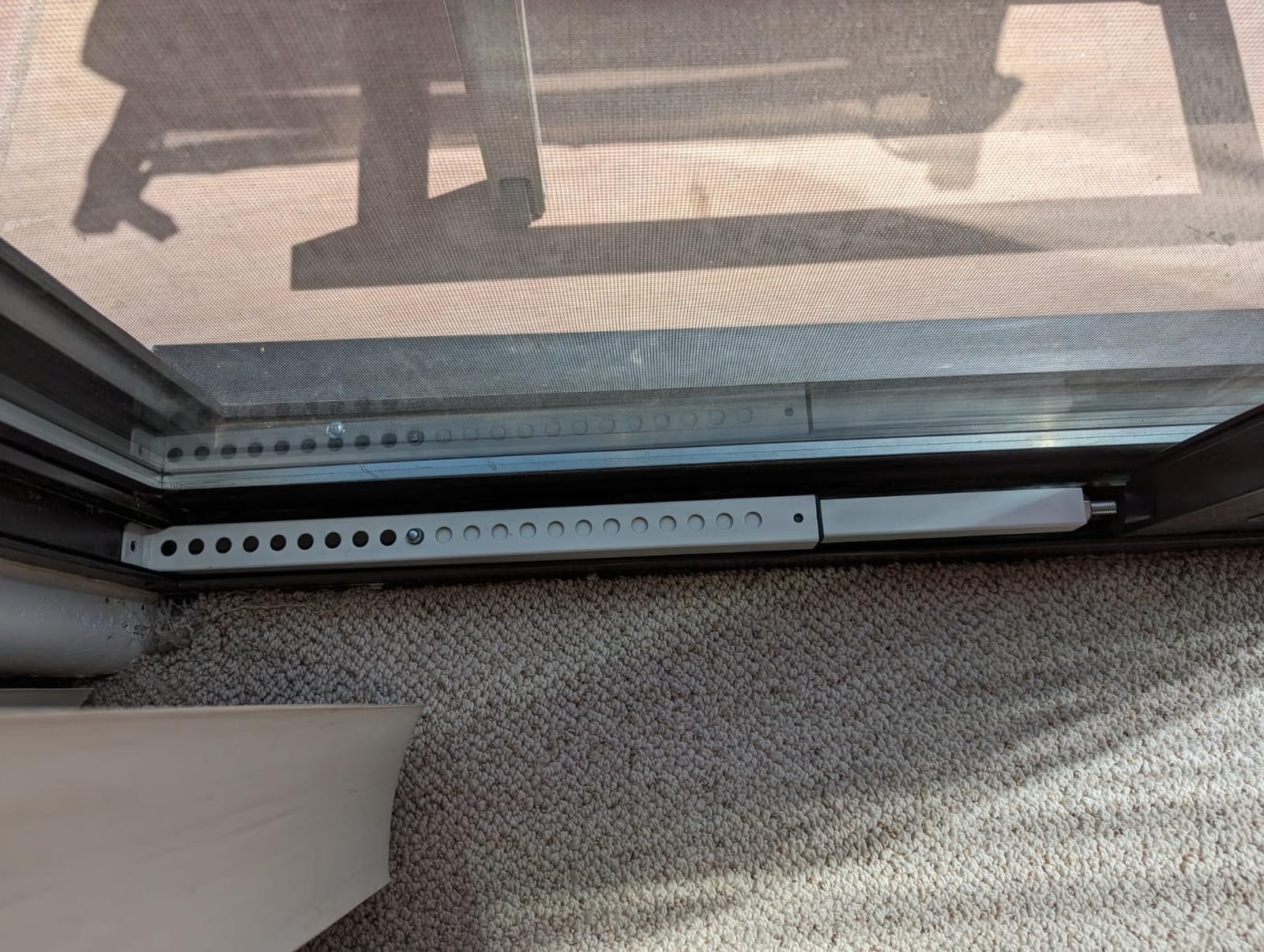 Jeacent Adjustable Window Security Bar, Patio Door Lock - Sturdy Steel, Extends from 15 1/2