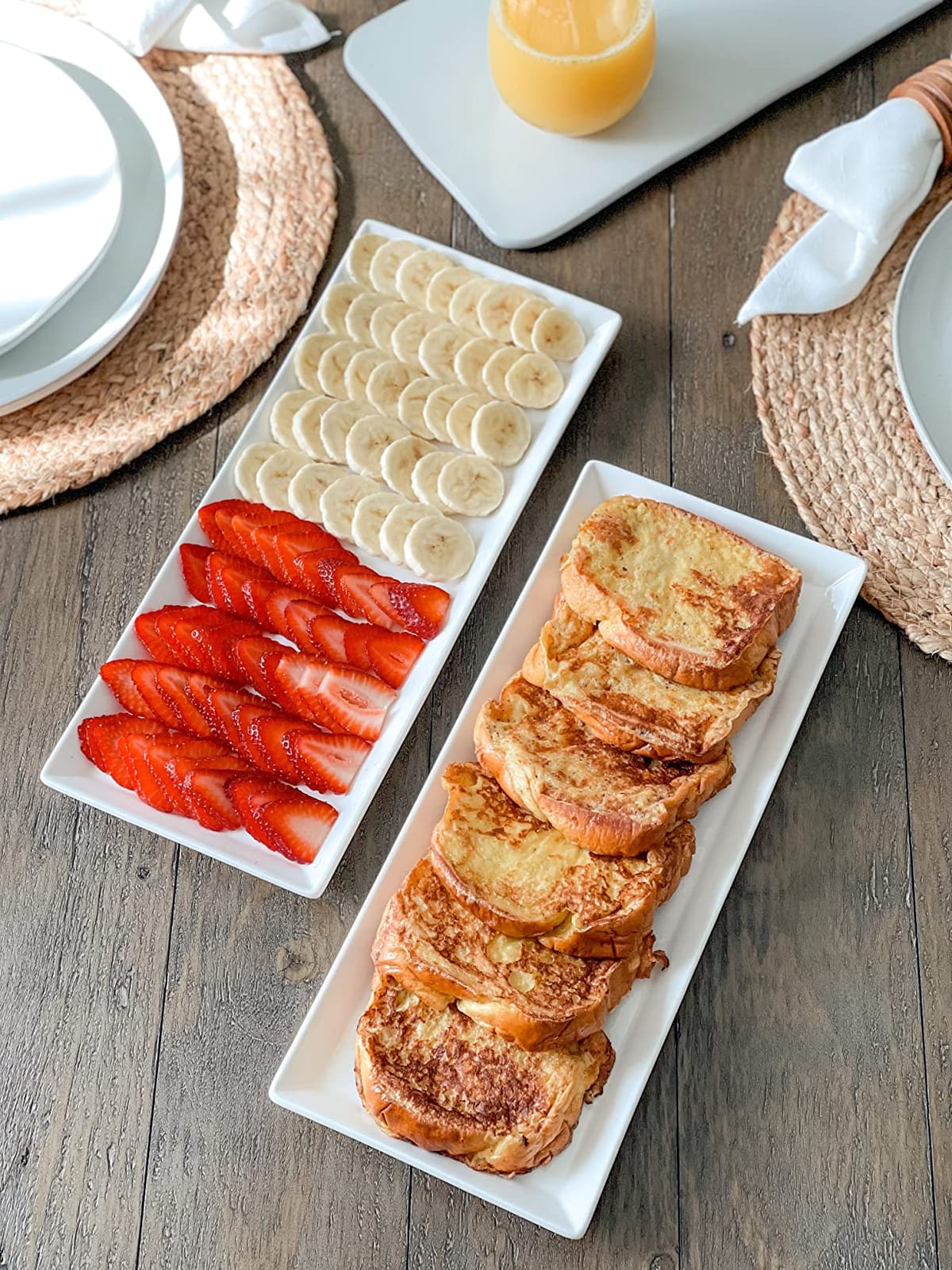 Sweese Porcelain Serving Platters 11.7 Inch - Elegant White Rectangular Plates, Set of 4 for Parties, Sushi, Appetizers customer photo 2